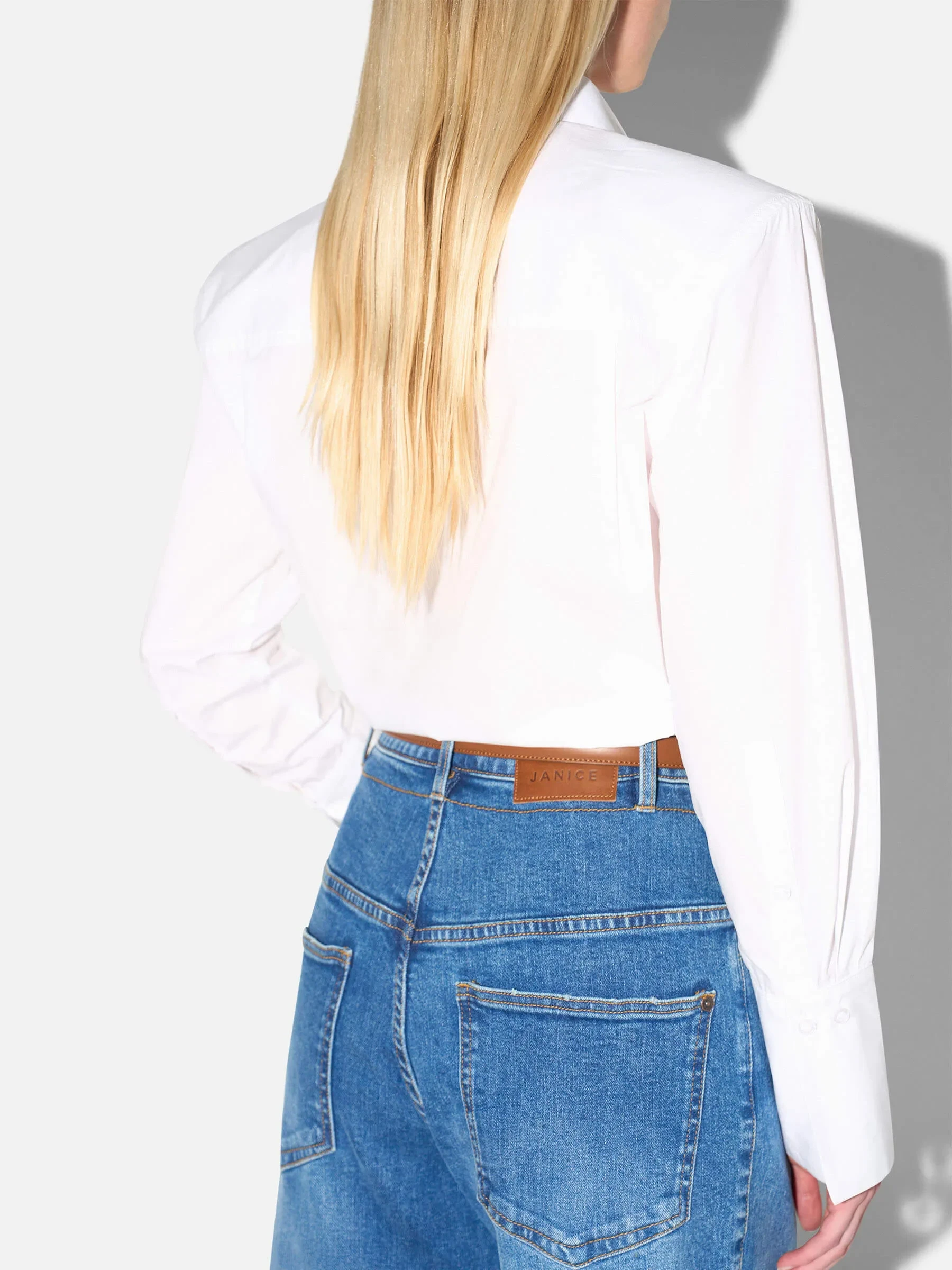 Blouse Dames Katoen Knoopjes Wit Rix