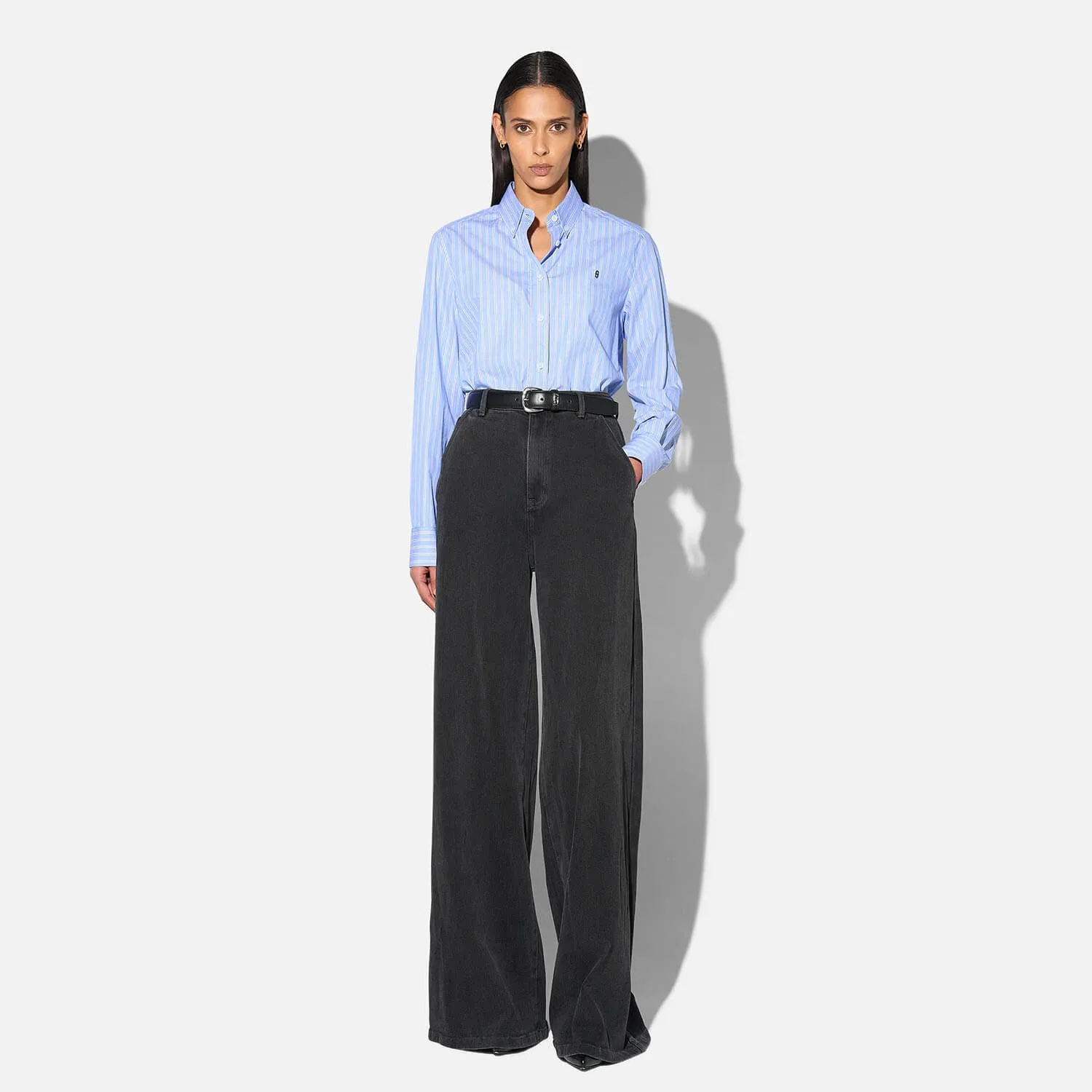 Blouse Dames Katoen Strepen Clint Blauw