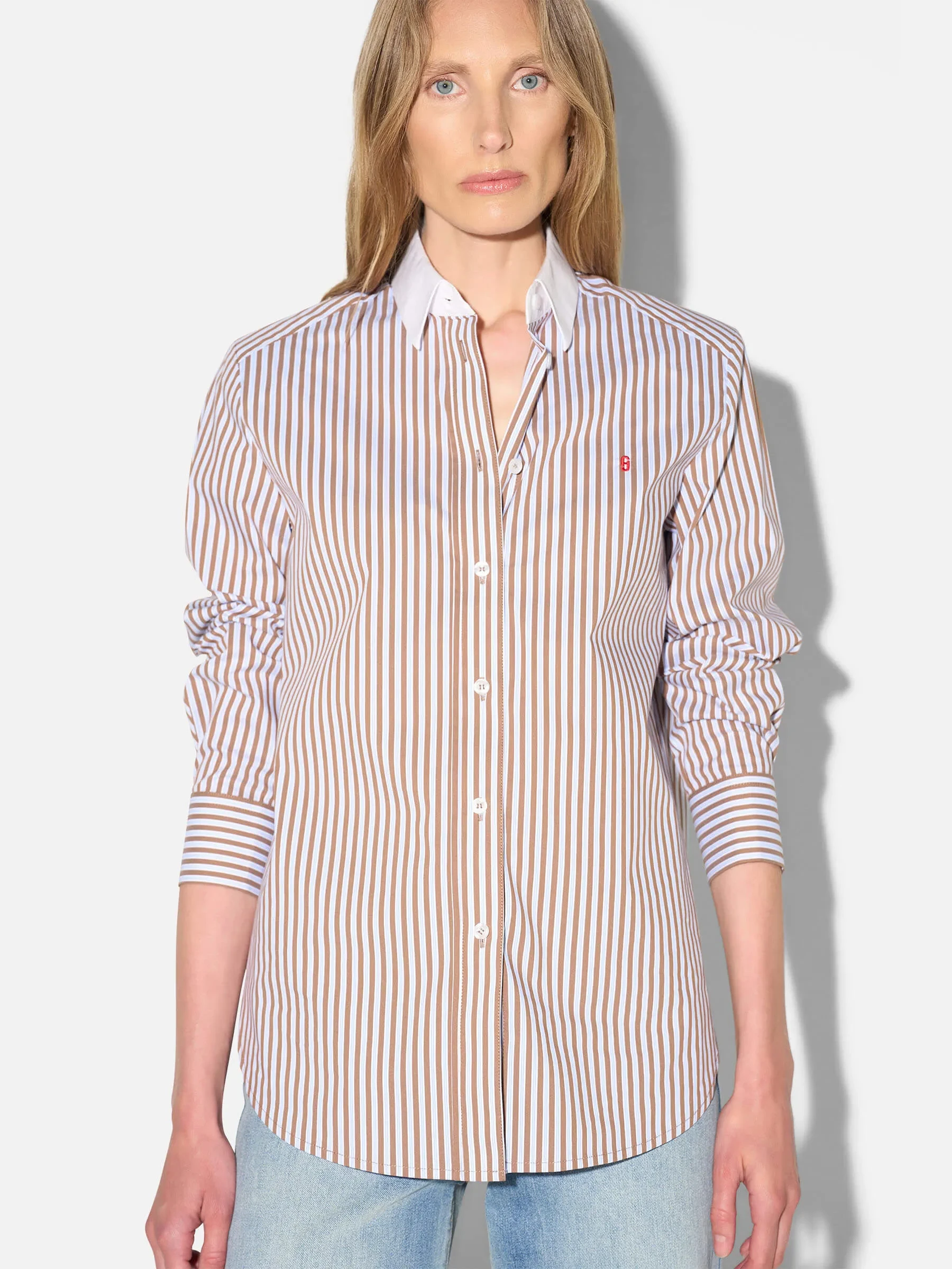 Blouse Dames Katoen Strepen Clint Bruin