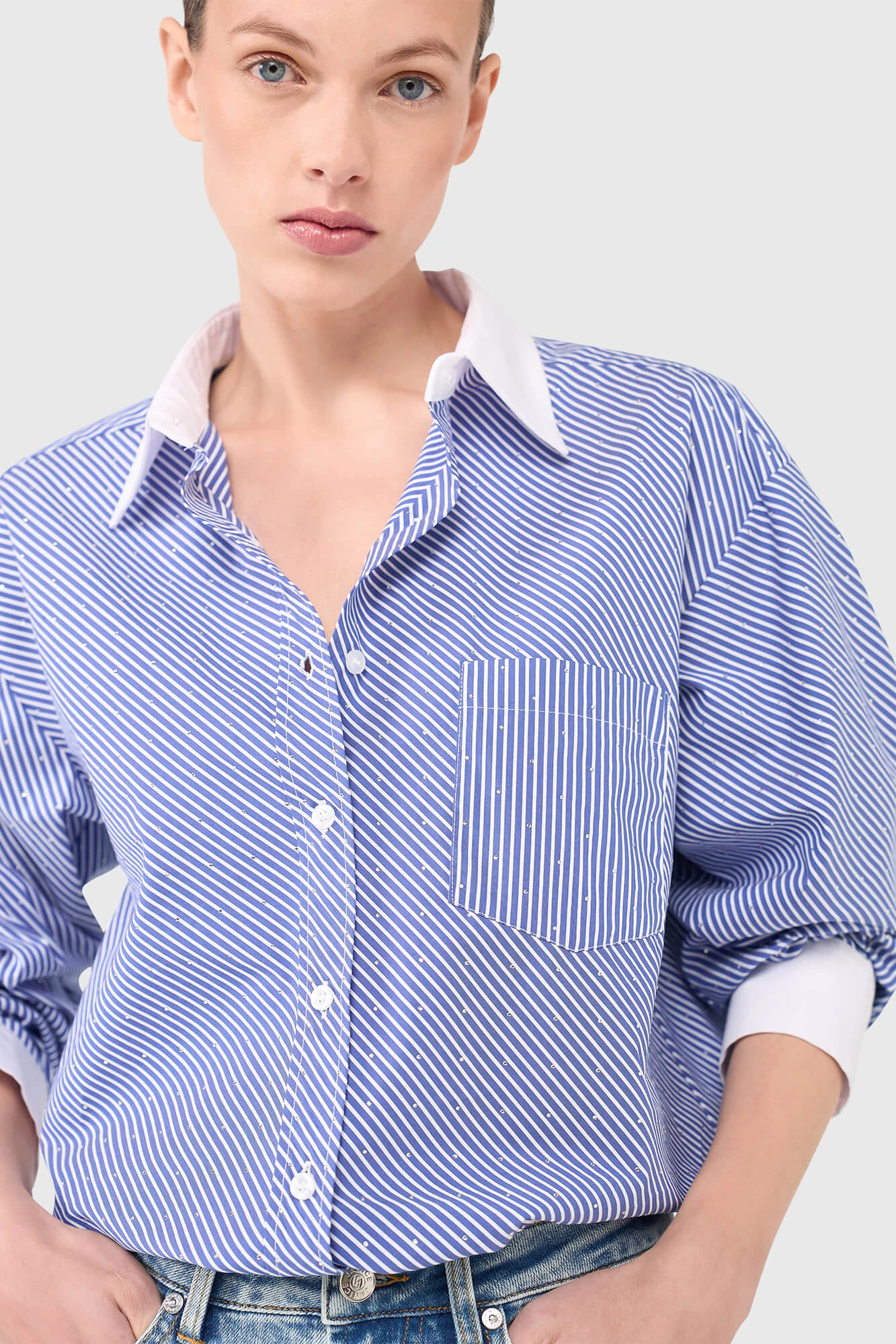 Kygo Blouse Streep Strass