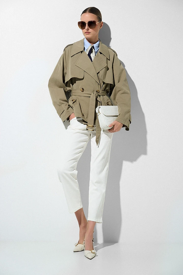Groene Korte Trenchcoat Cayden