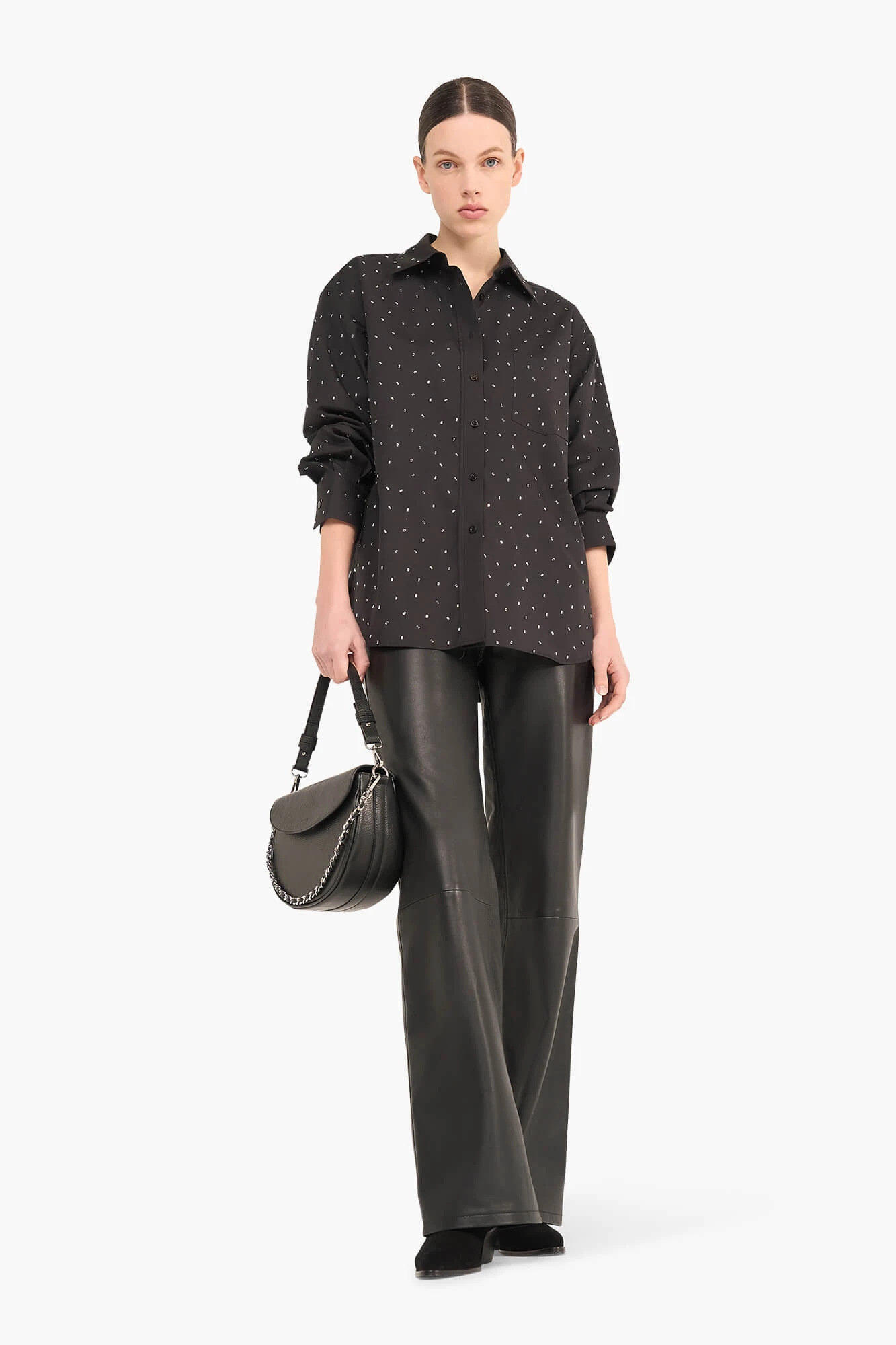 Katoenen Blouse Dames Steentjes Kygo Zwart