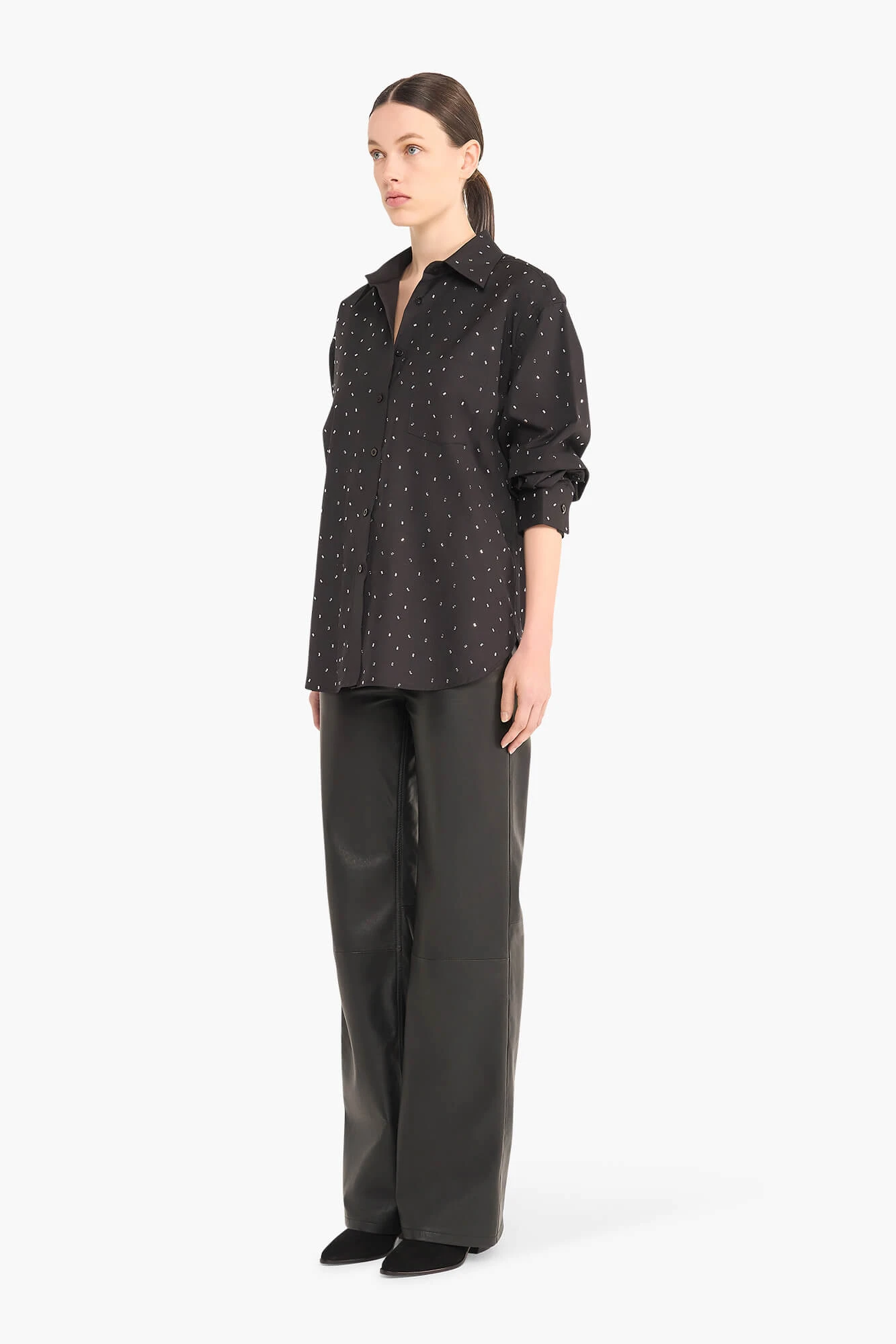 Katoenen Blouse Dames Steentjes Kygo Zwart