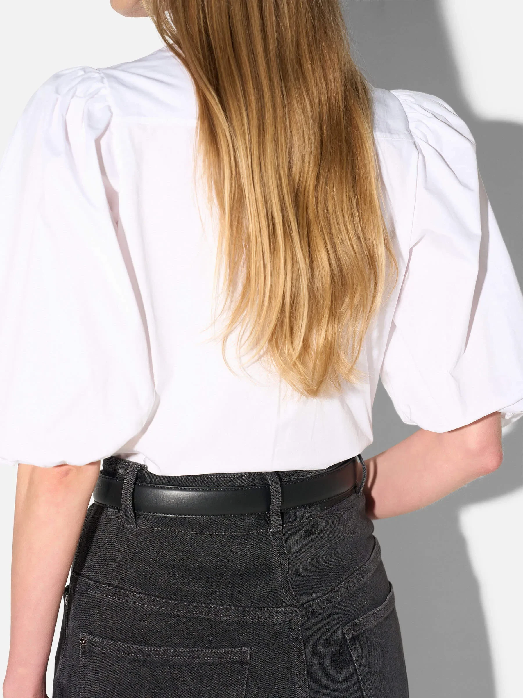 Blouse Dames Strik Katoen Wit Lars
