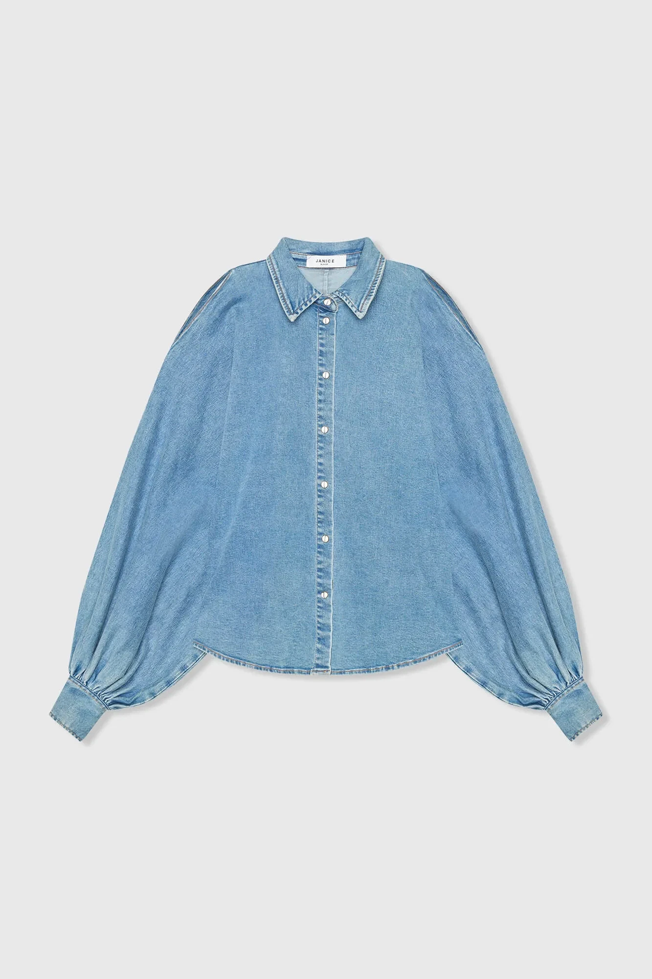Blouse Dames Wijde Mouw Pof Stone 786