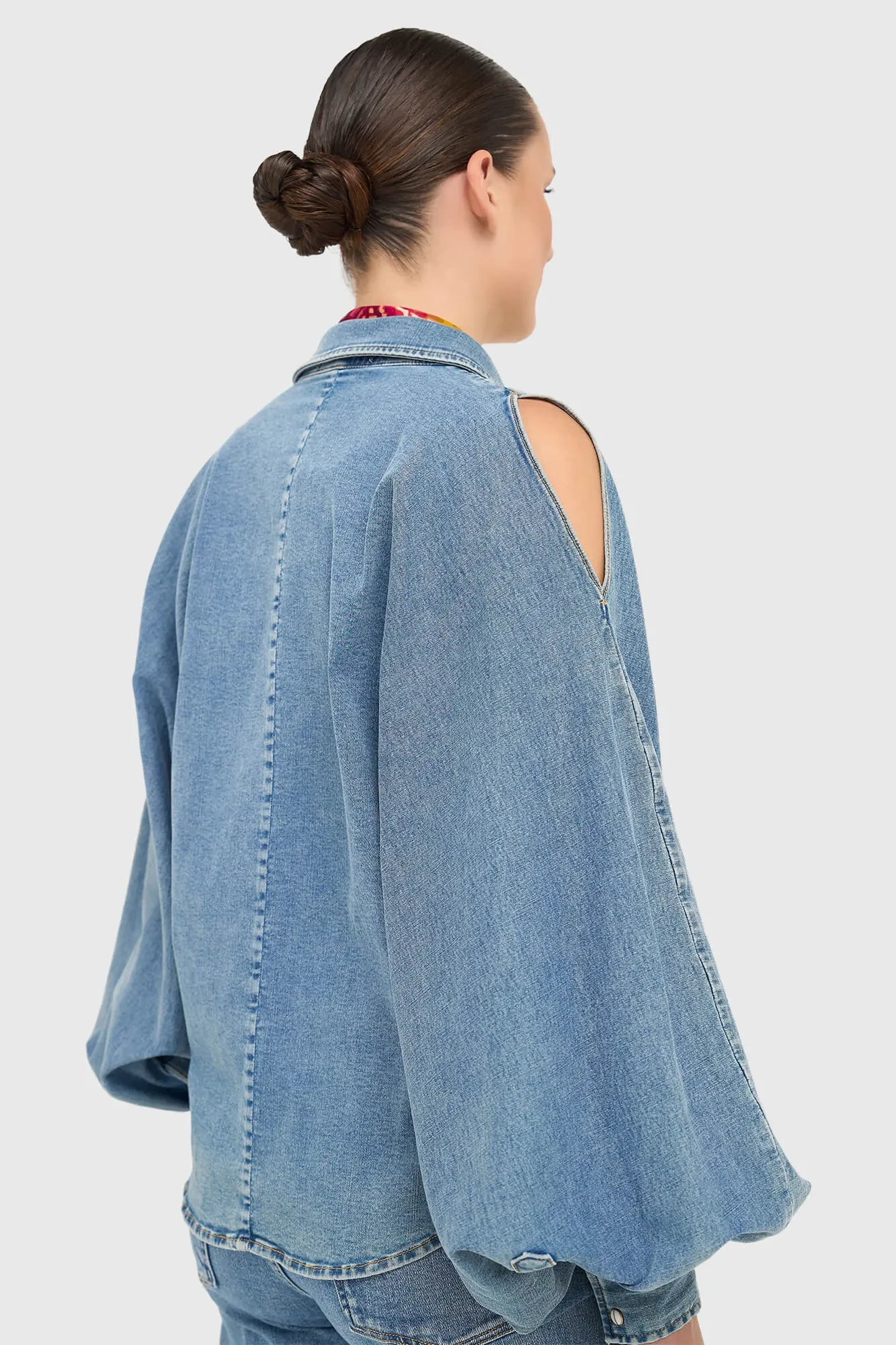 Blouse Dames Wijde Mouw Pof Stone 786
