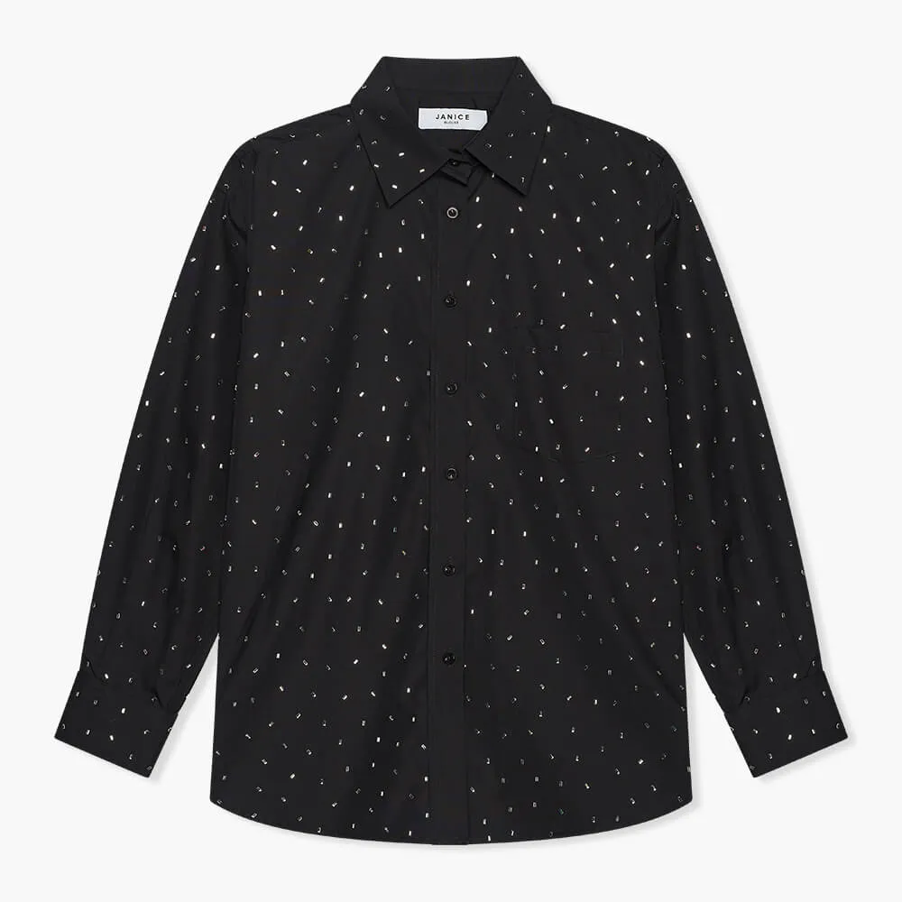 Katoenen Blouse Dames Steentjes Kygo Zwart
