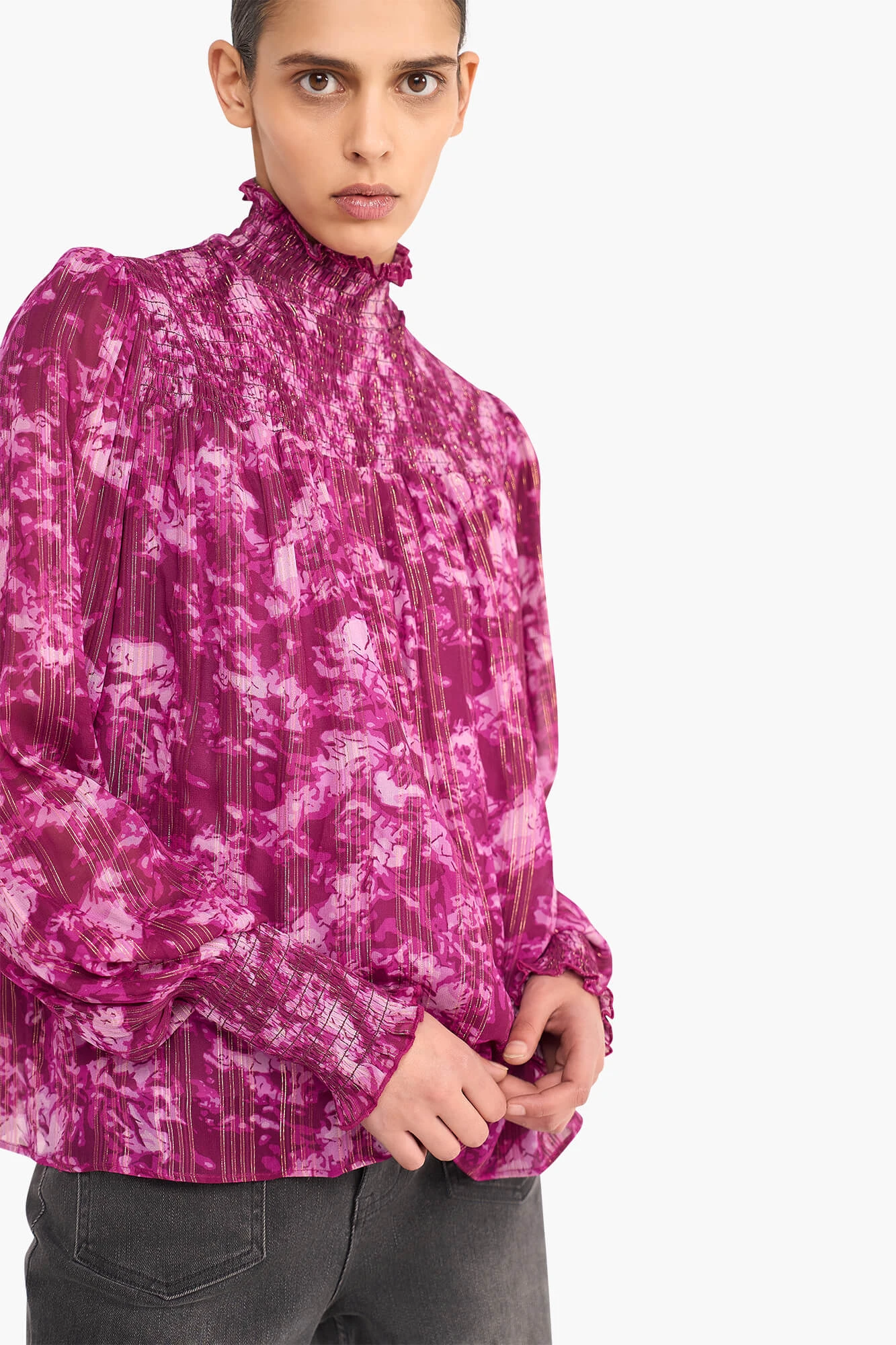 Blouse Dames Print Smog Hardy Paars