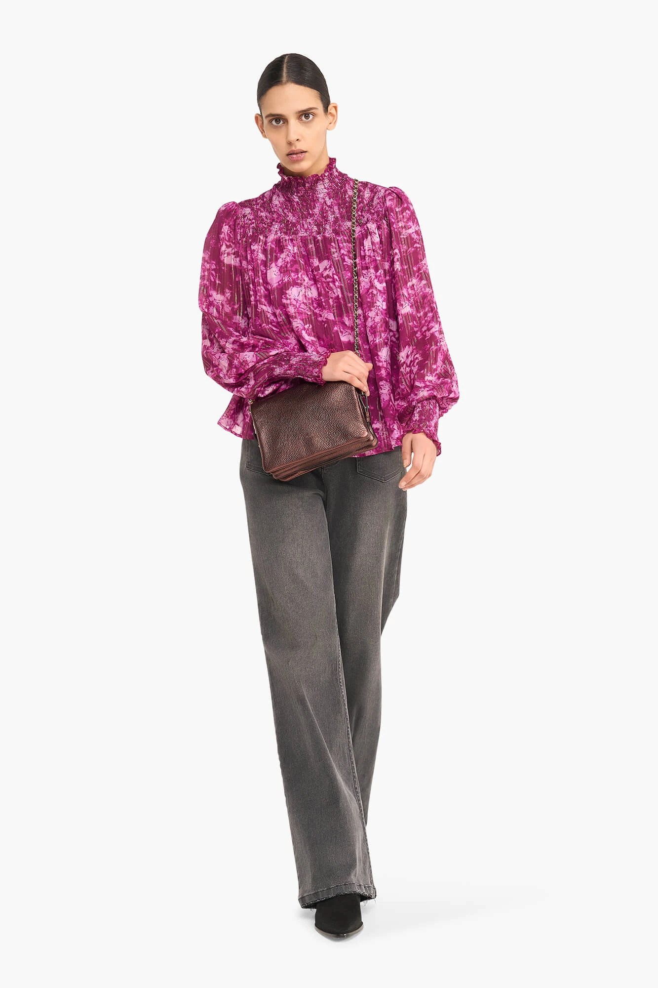 Blouse Dames Print Smog Hardy Paars