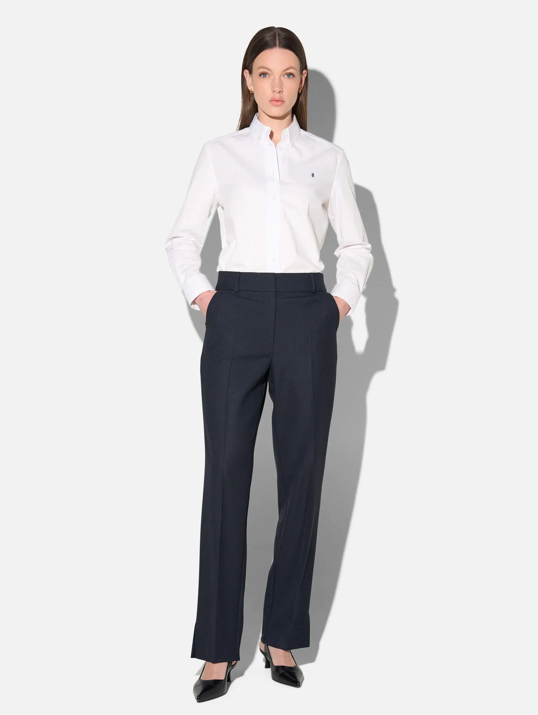 Broek Dames Blauw Ruit Marc