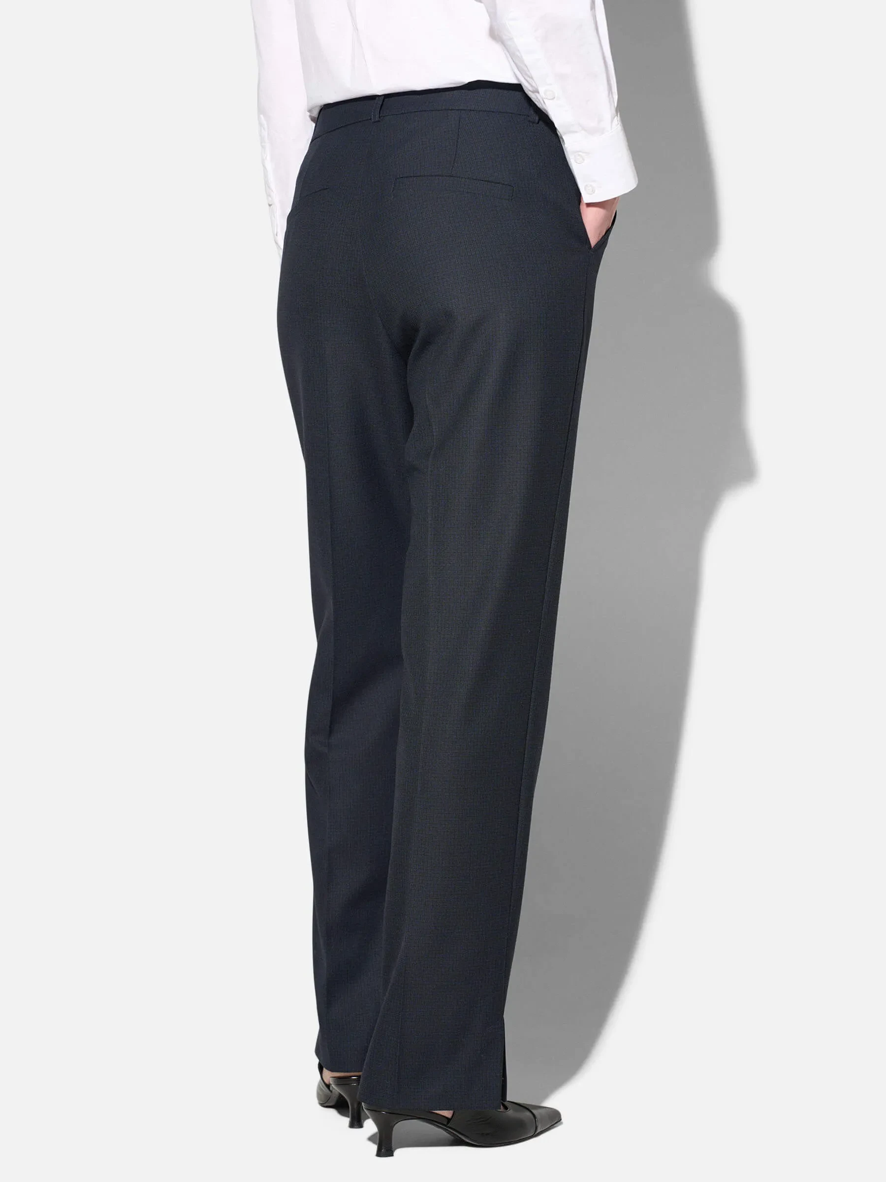 Broek Dames Blauw Ruit Marc