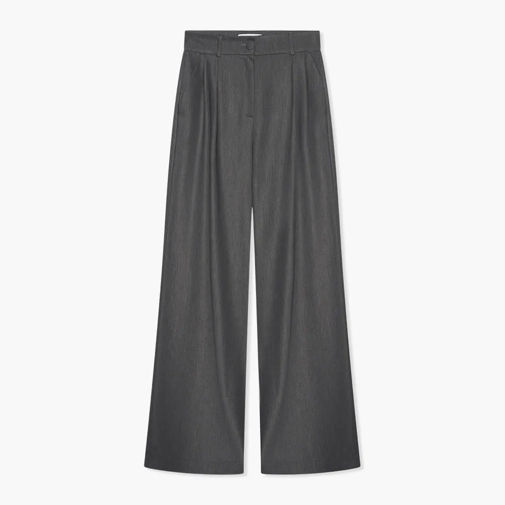Broek Dames Wijde Pijp Dollar Grijs