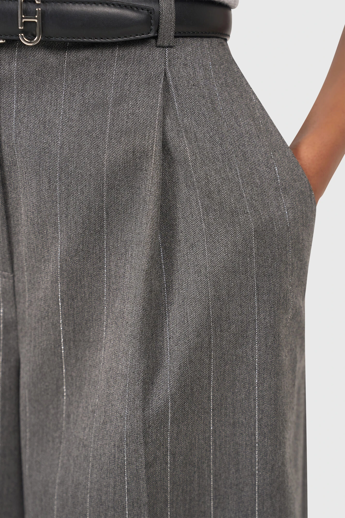 Mel Grijs Streep Lurex