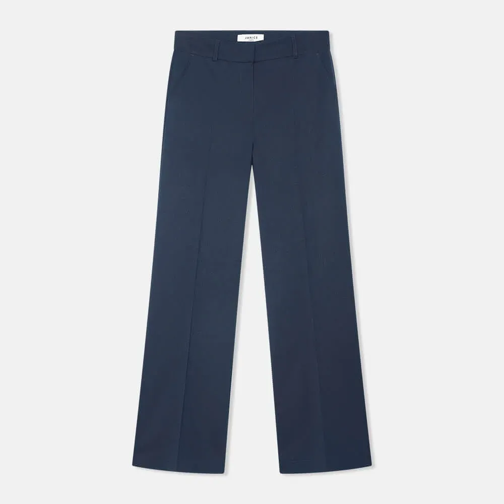 Broek Dames Rechte Wijde Pijp Emil Blauw