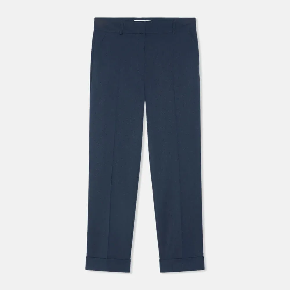 Broek Dames Steekzakken Donker Blauw Sean