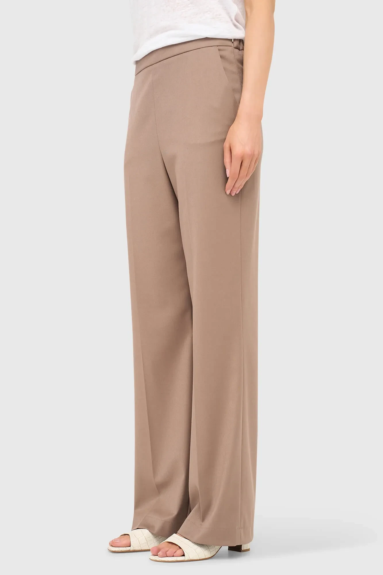 Broek Dames Wijde Pijp Bruin Pete
