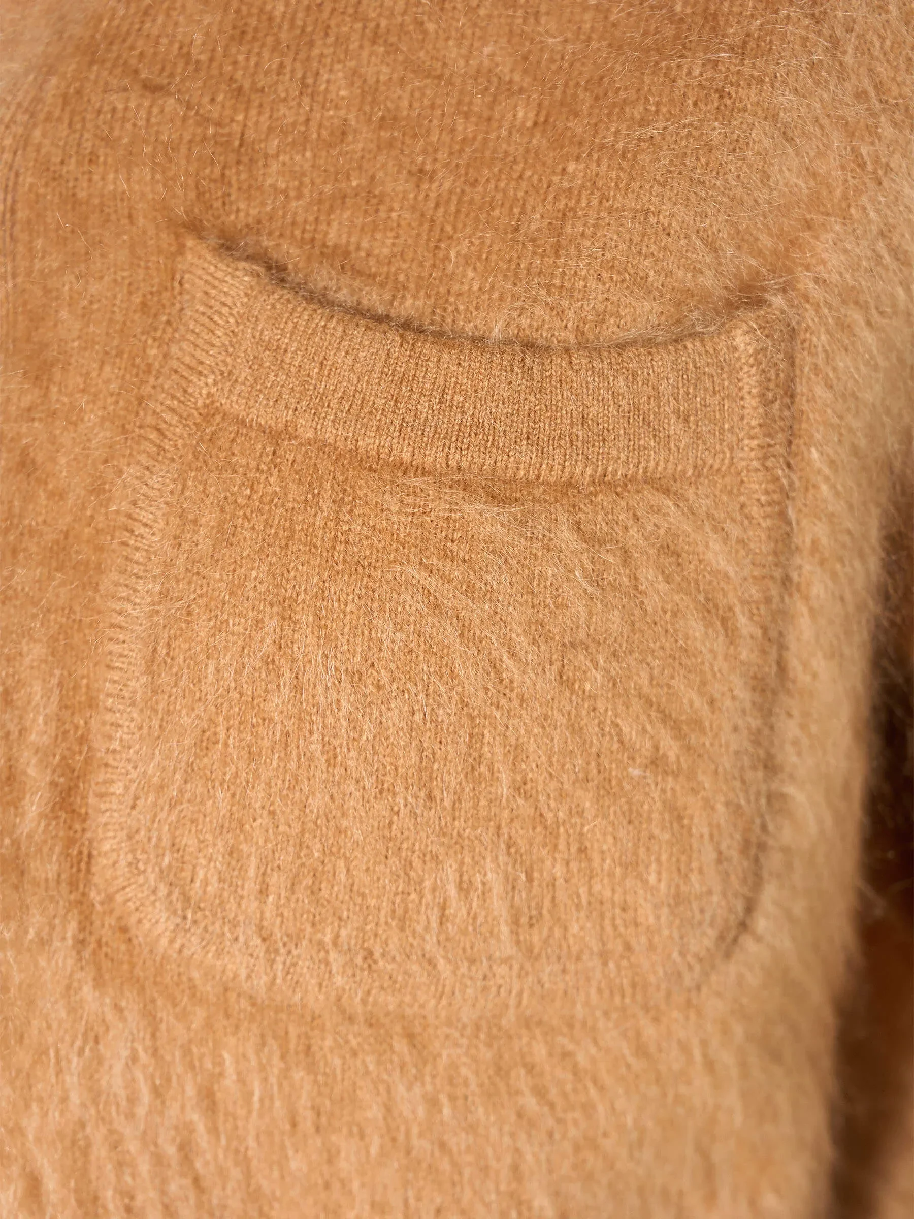 Brushed Cashmere Dames Polo Truitje Rebel Camel