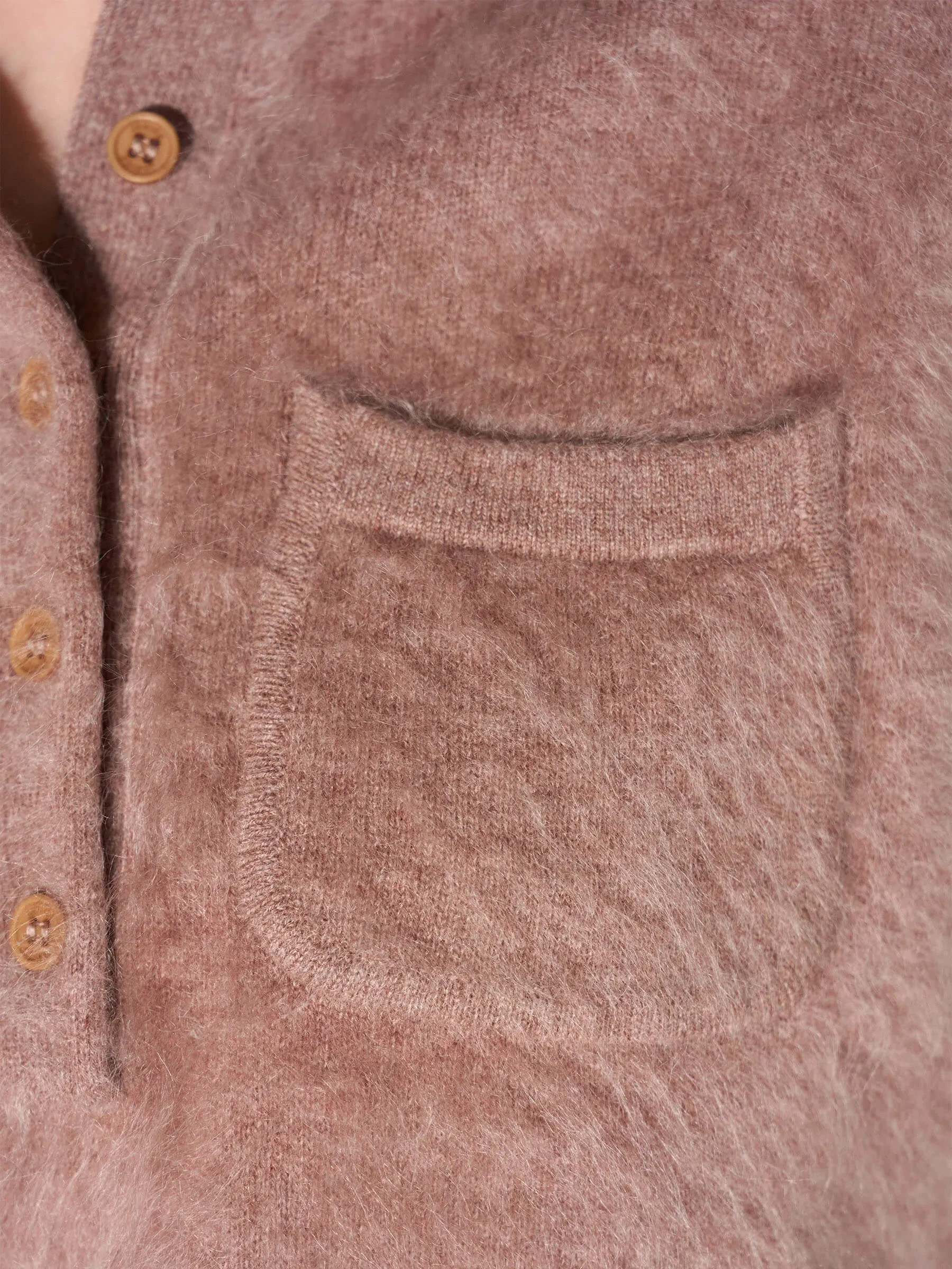 Brushed Cashmere Dames Polo Truitje Rebel Taupe
