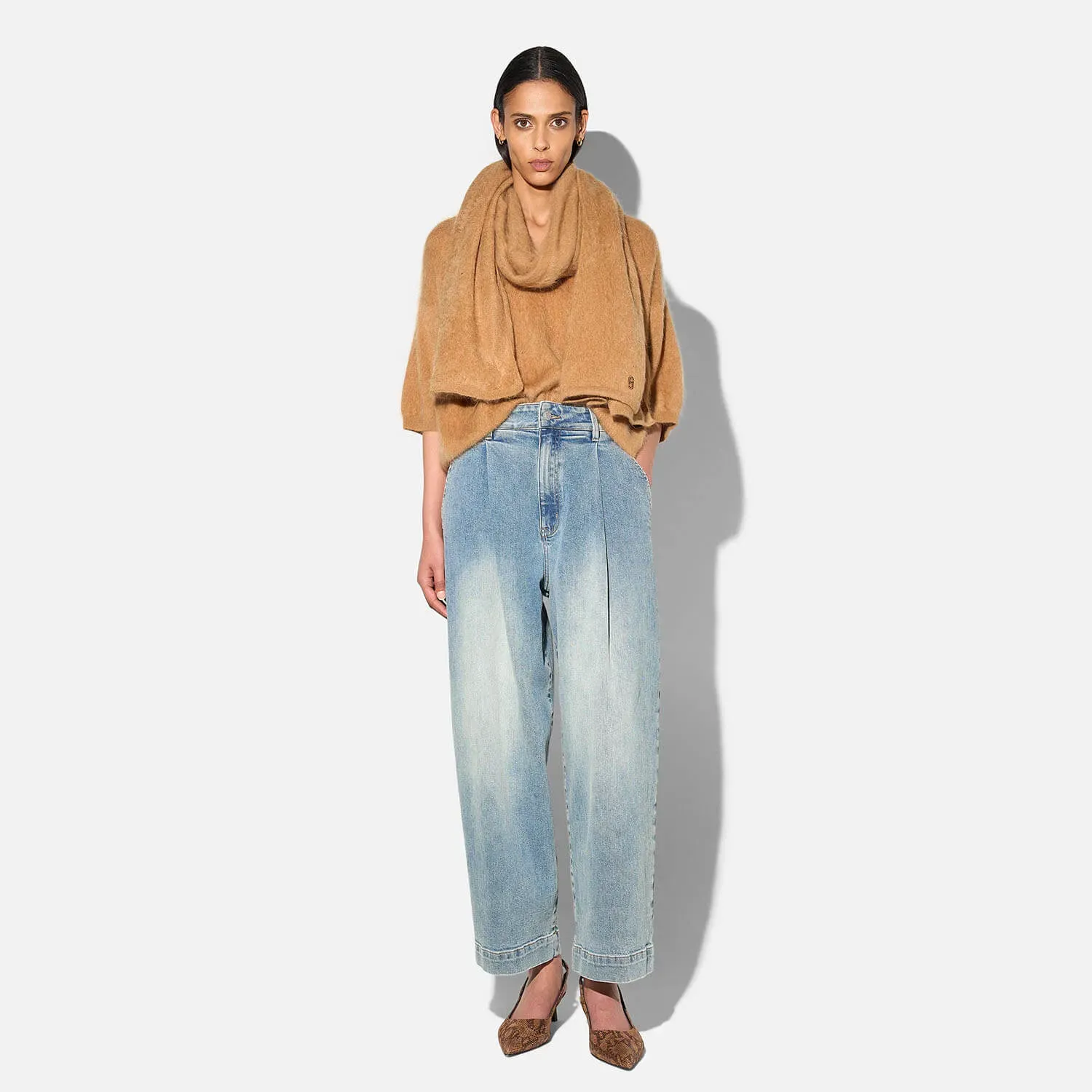 Brushed Cashmere Dames Sjaal Santos Camel