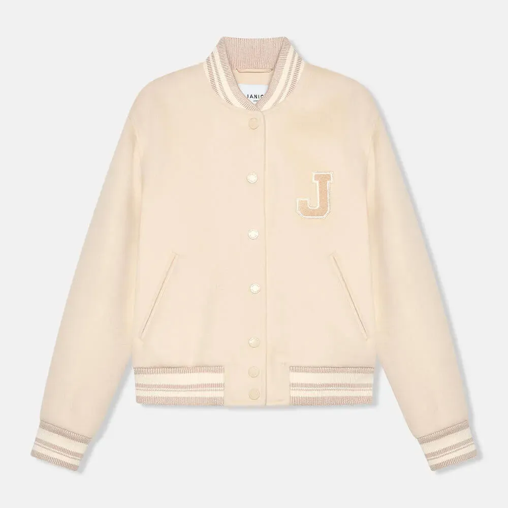 Cashmere Bomberjack Dames Double Face Beige Collin Beige