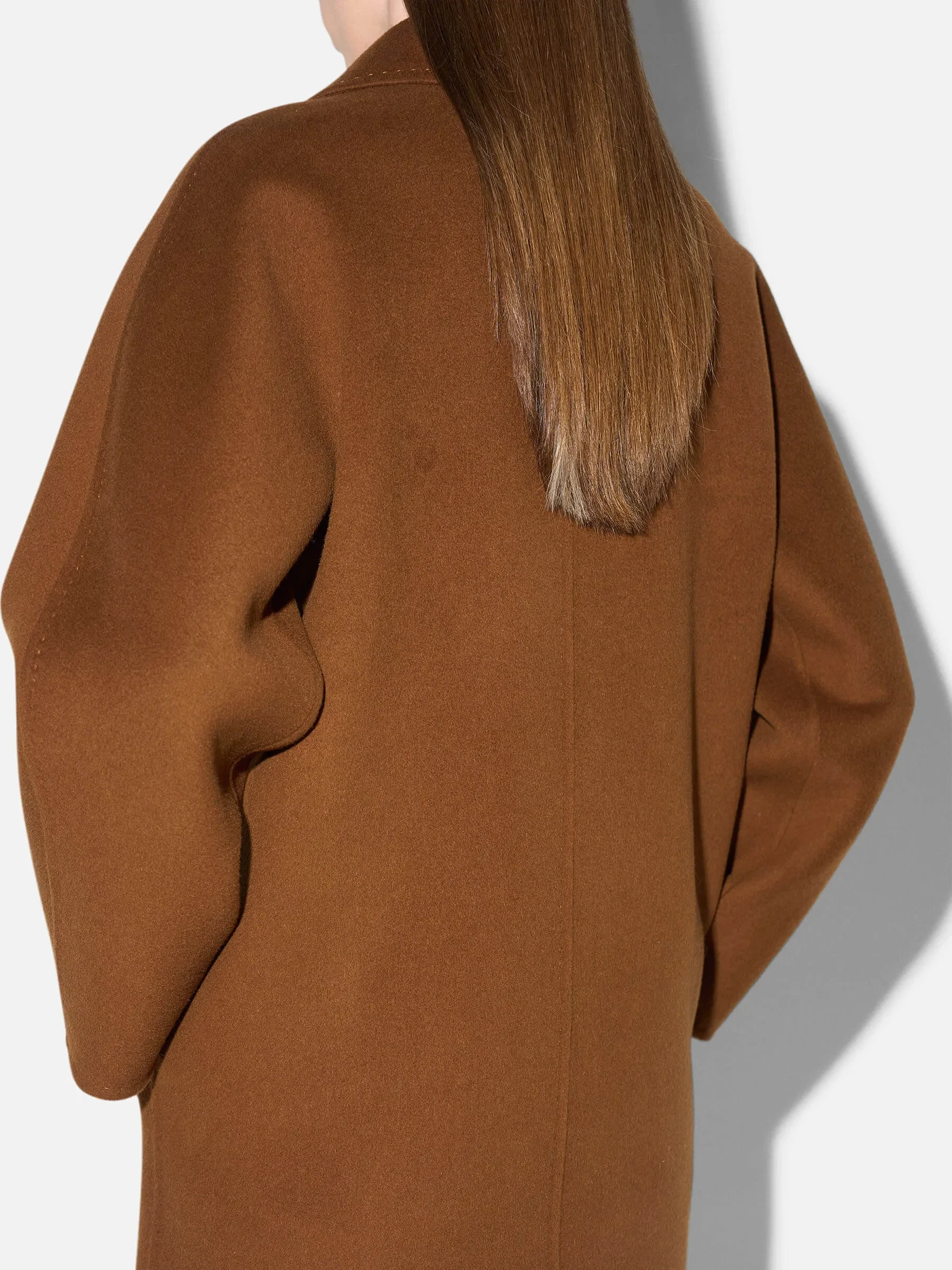 cashmere caban jas dames double face kennedy tabacco