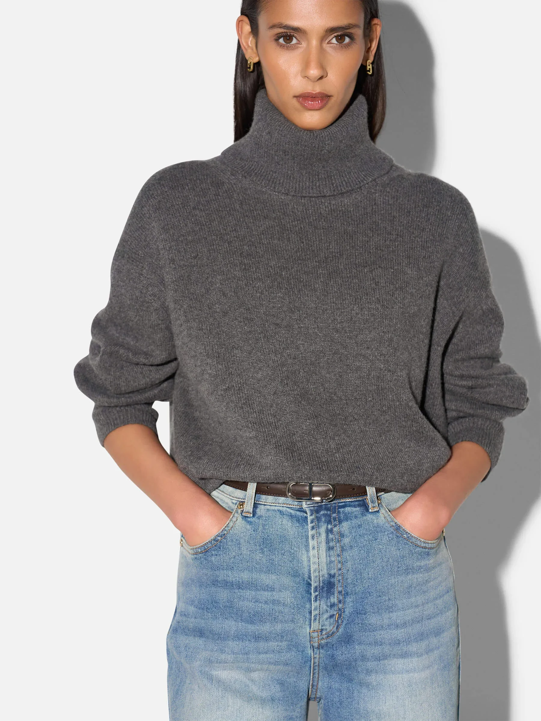 Cashmere Dames Coltrui Bennet Grijs