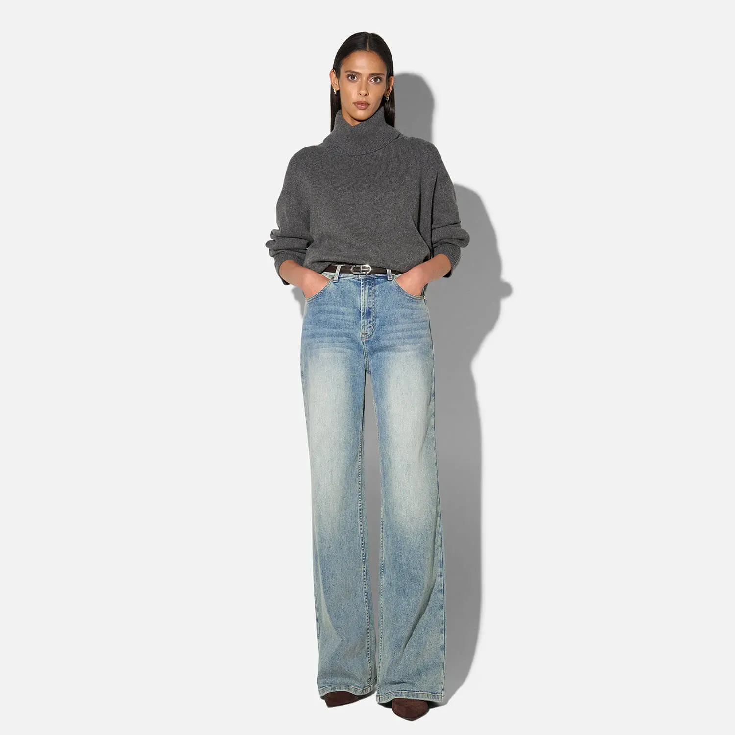 Cashmere Dames Coltrui Bennet Grijs