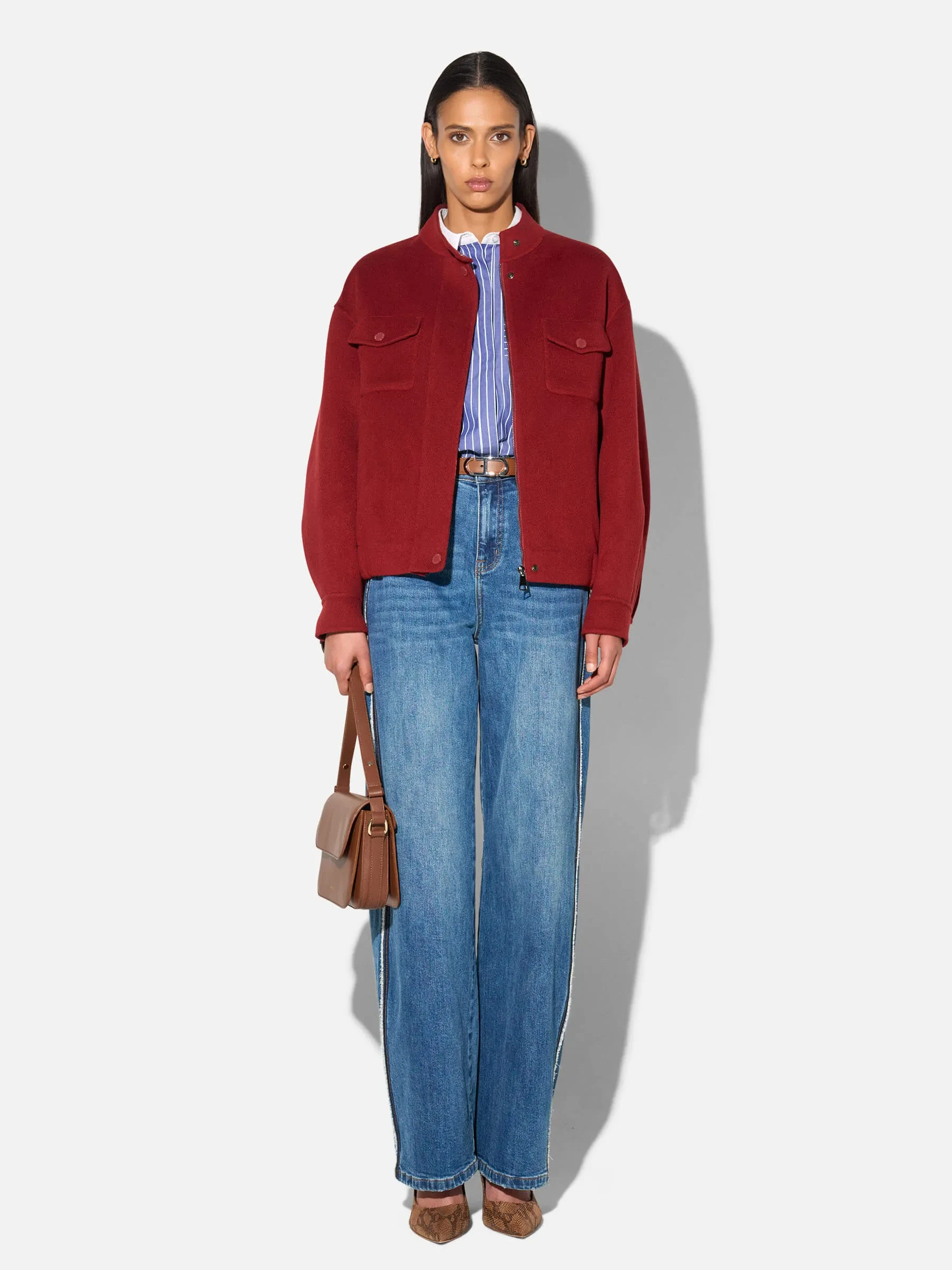 Cashmere Dames Jack Oversized Roan Burgundy