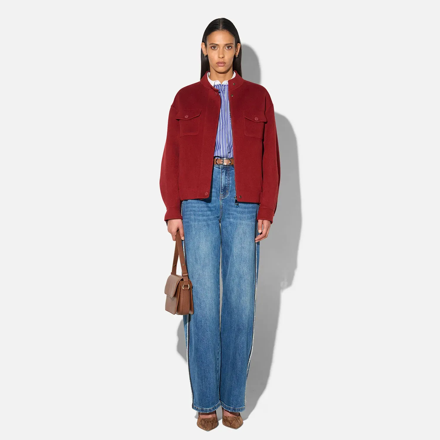 Cashmere Dames Jack Oversized Roan Burgundy