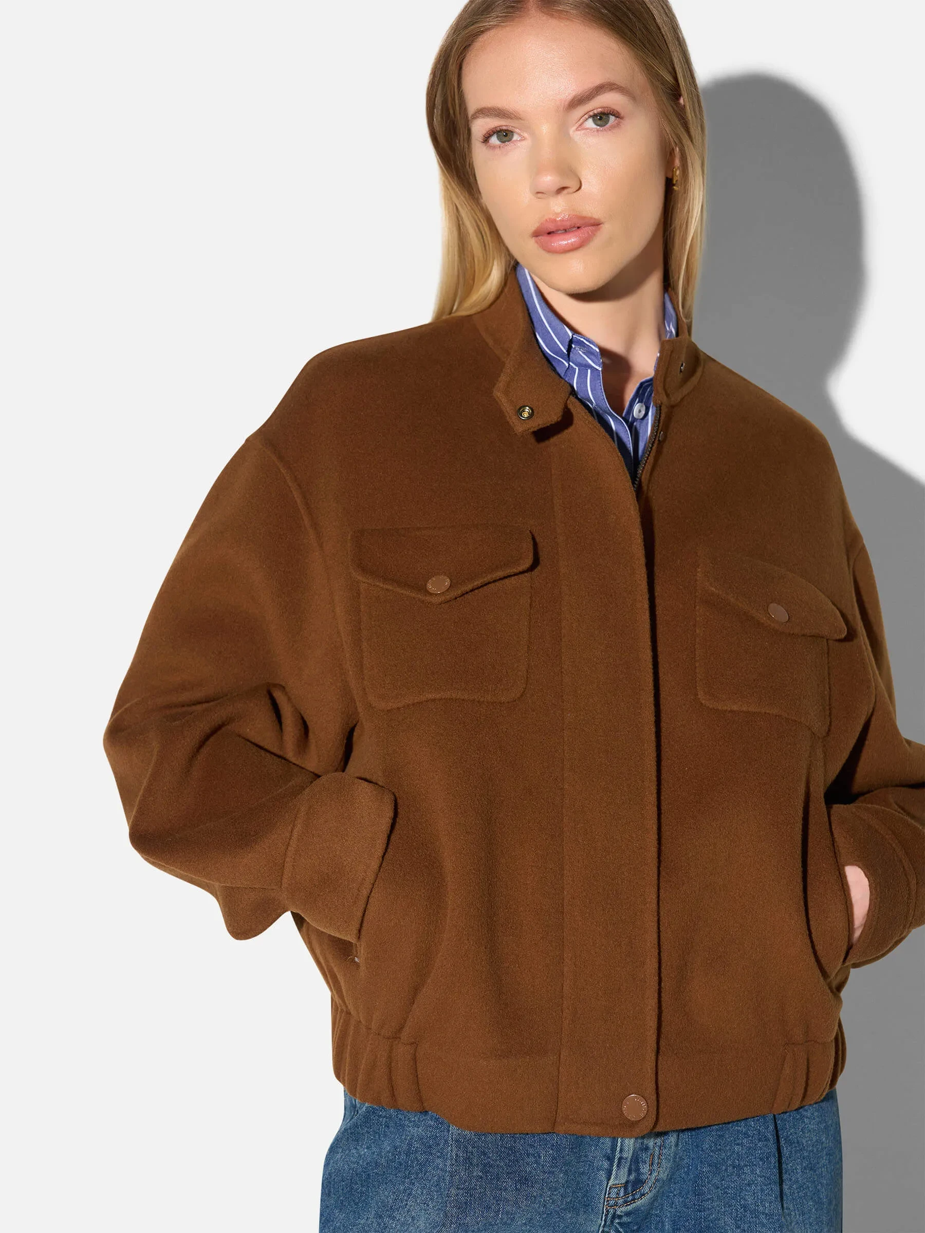 Cashmere Dames Jack Oversized Roan Tabacco