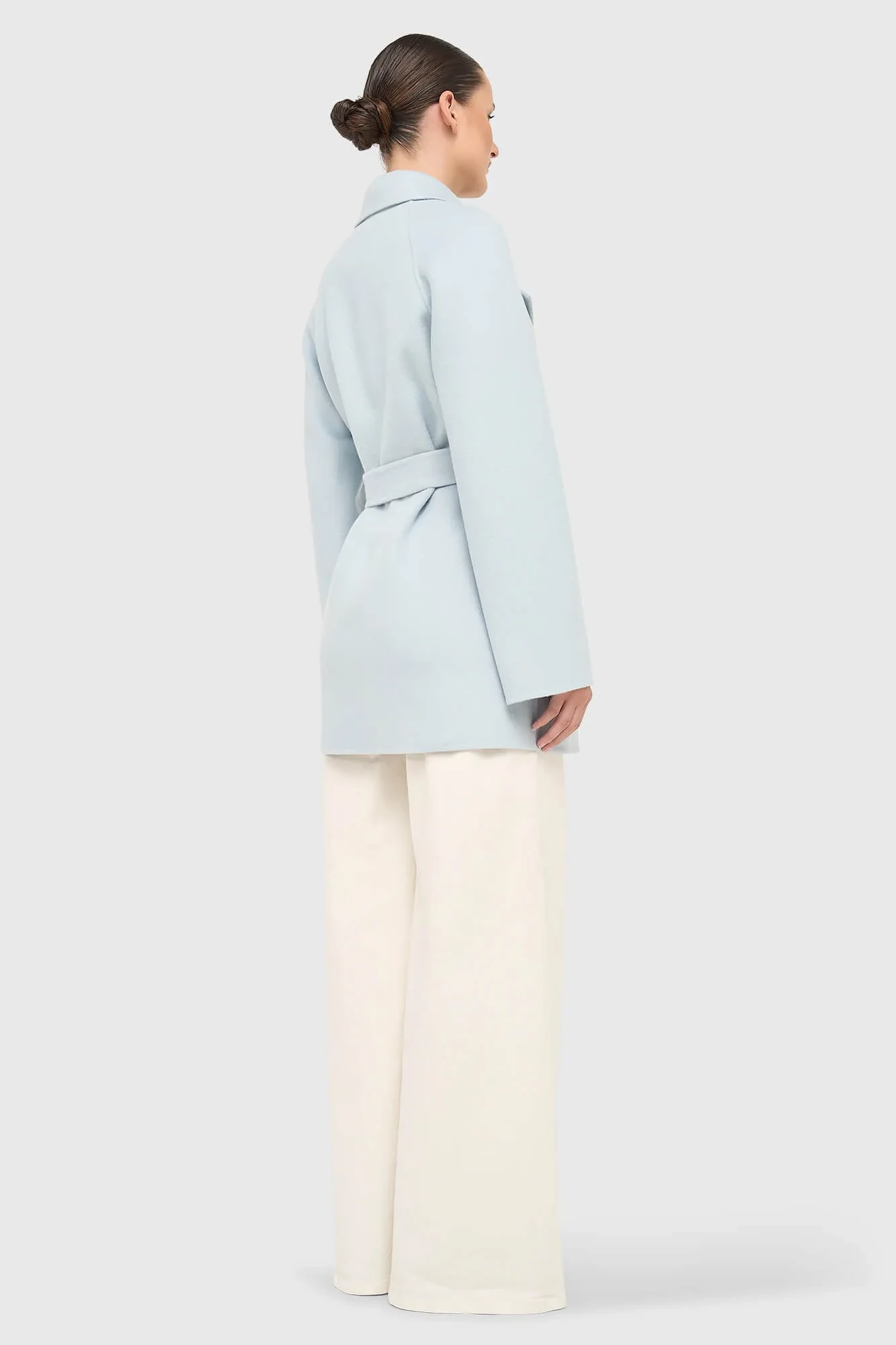 Cashmere Dames Jas Double Face Calvin Blauw