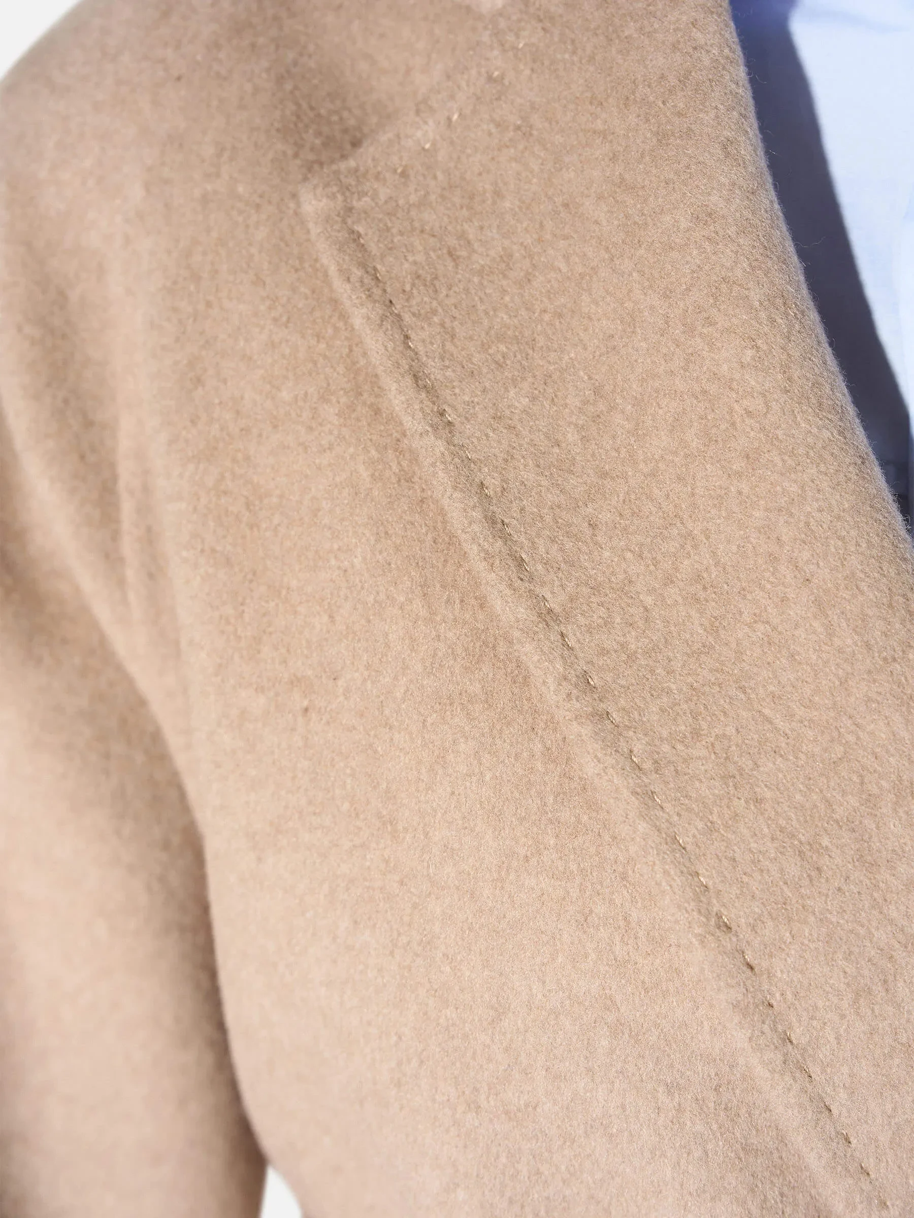Cashmere Dames Jas Lang Double Face Jules Beige