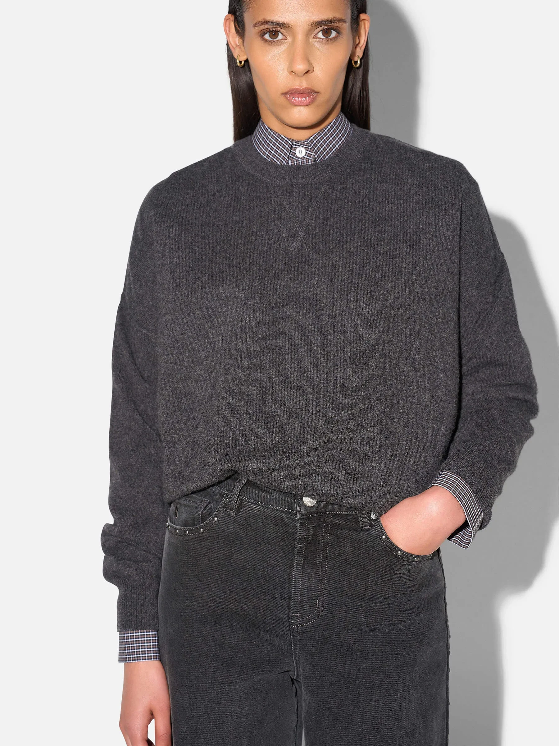 Cashmere Dames Trui Lewis Grijs