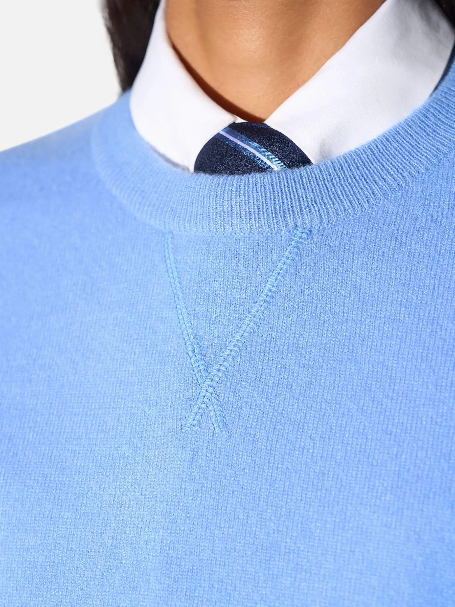 Cashmere Dames Trui Lewis Licht Blauw
