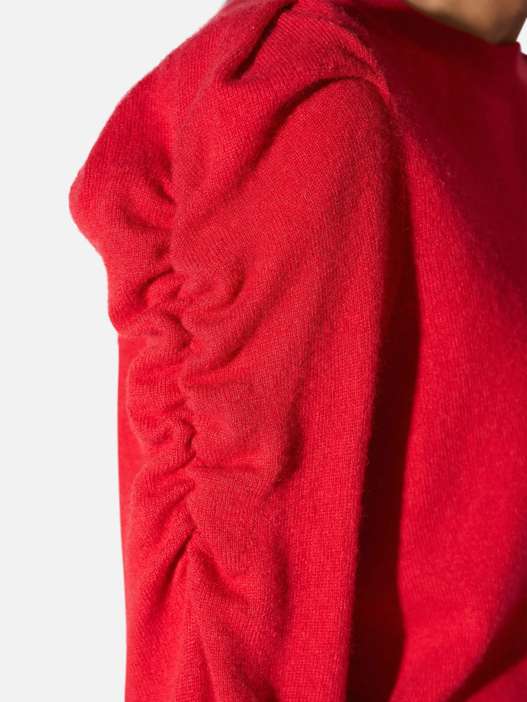 Cashmere Dames Trui Pofmouw Mave Rood