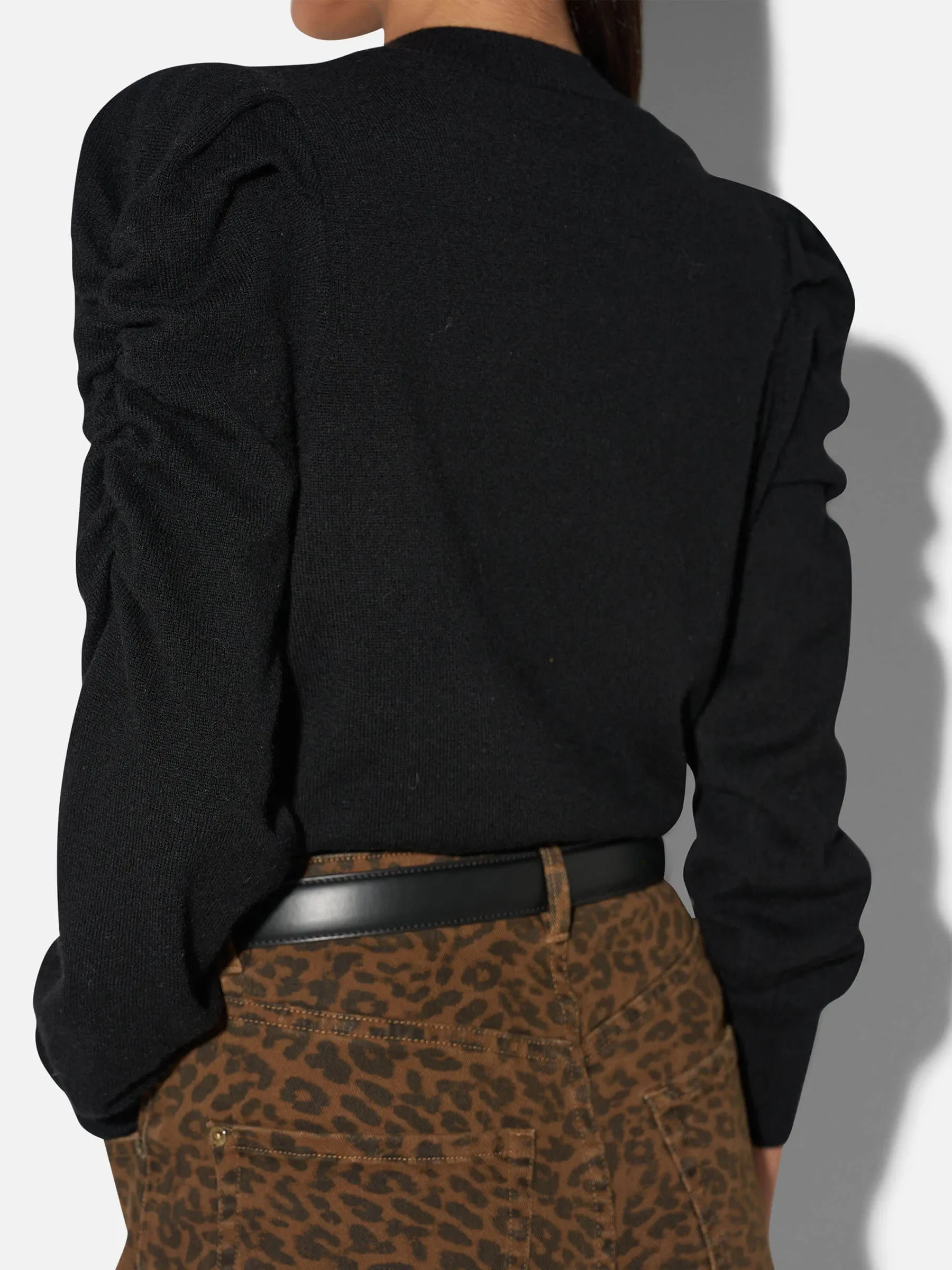 Cashmere Dames Trui Pofmouw Mave Zwart