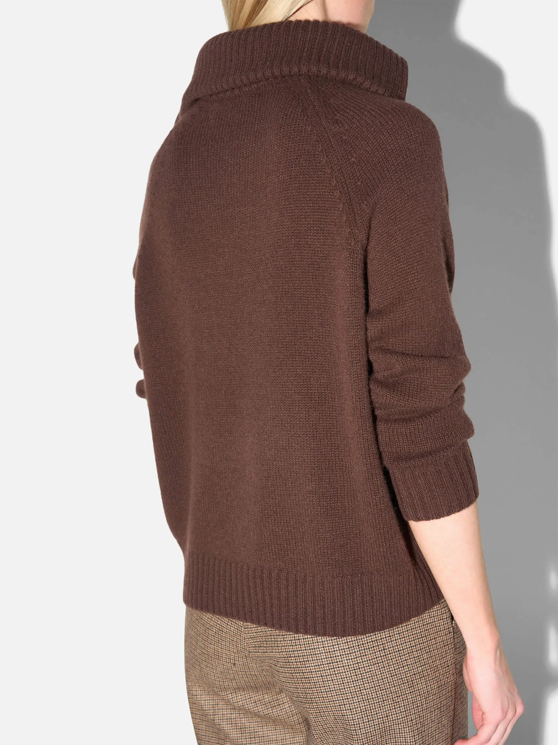 Cashmere Dames Trui Rits Yonas Bruin