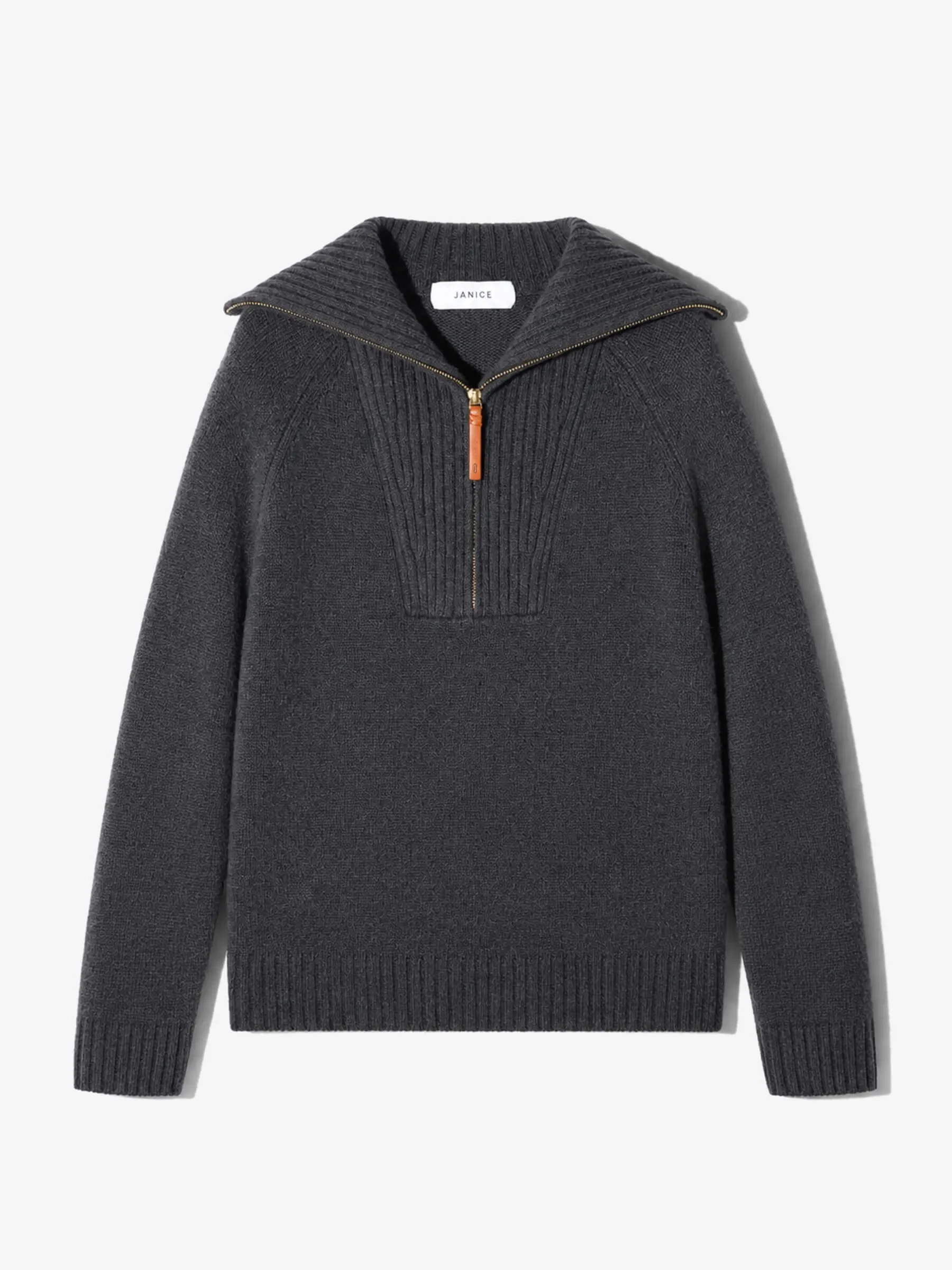 Cashmere Dames Trui Grijs Rits Yonas
