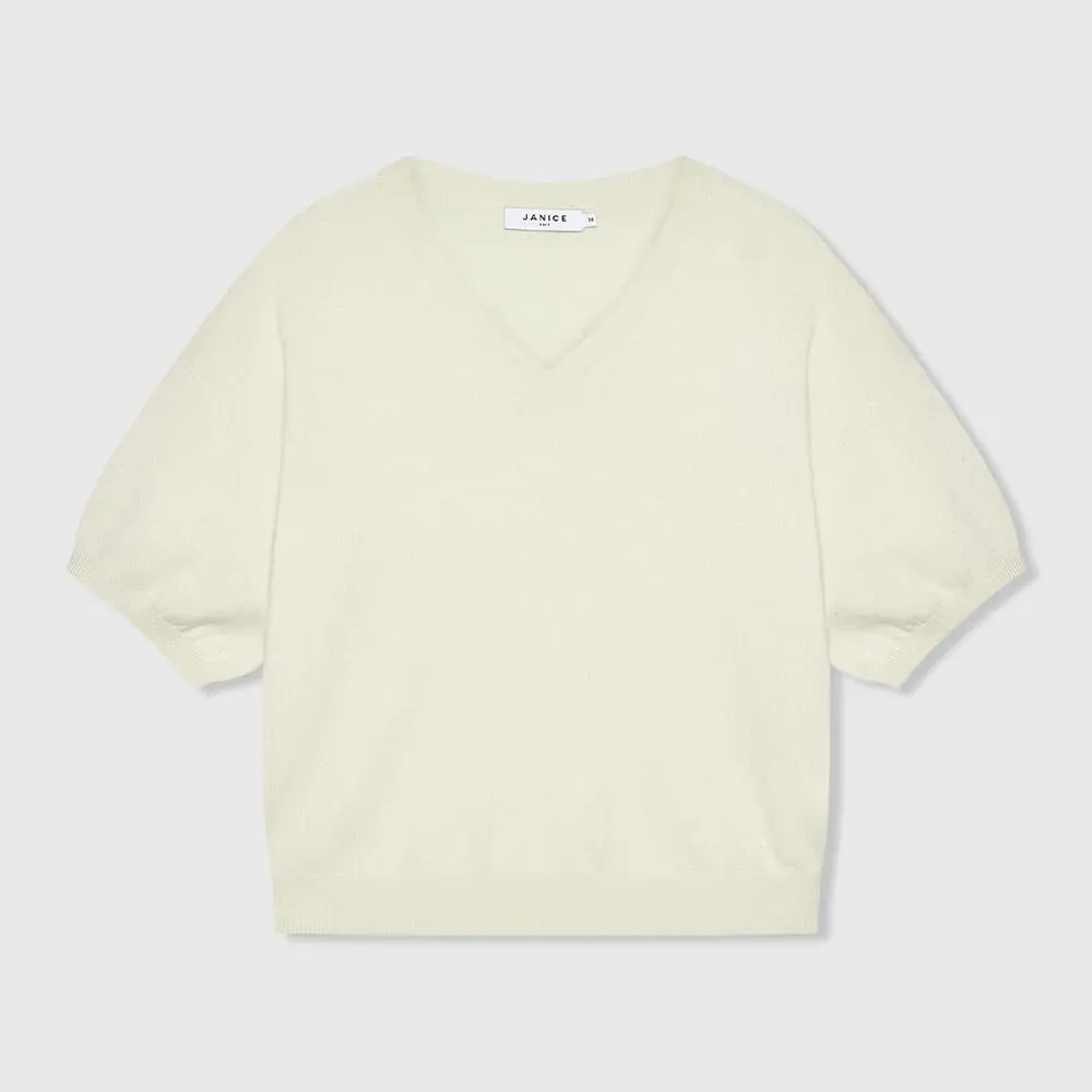Cashmere Dames Trui V Hals Romeo Groen