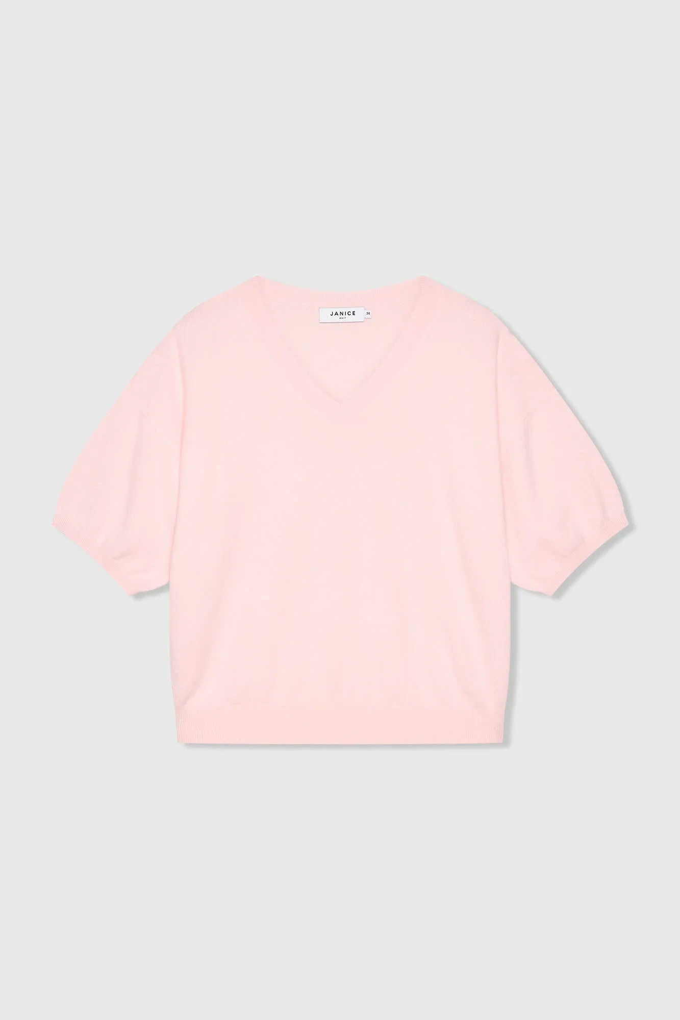 Cashmere Dames Trui V Hals Romeo Roze