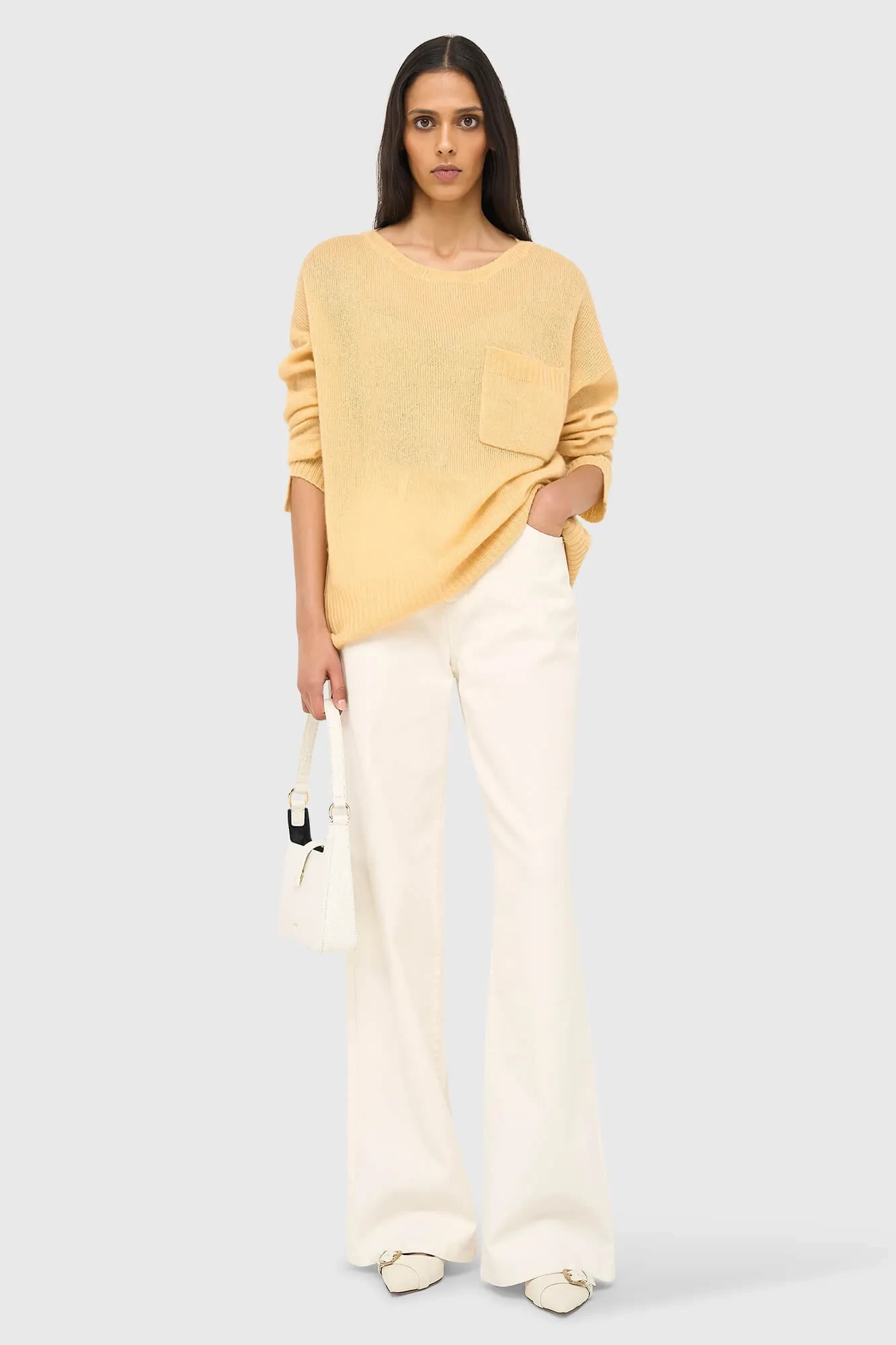 Cashmere Dames Trui Wijde Hals Dayton Geel
