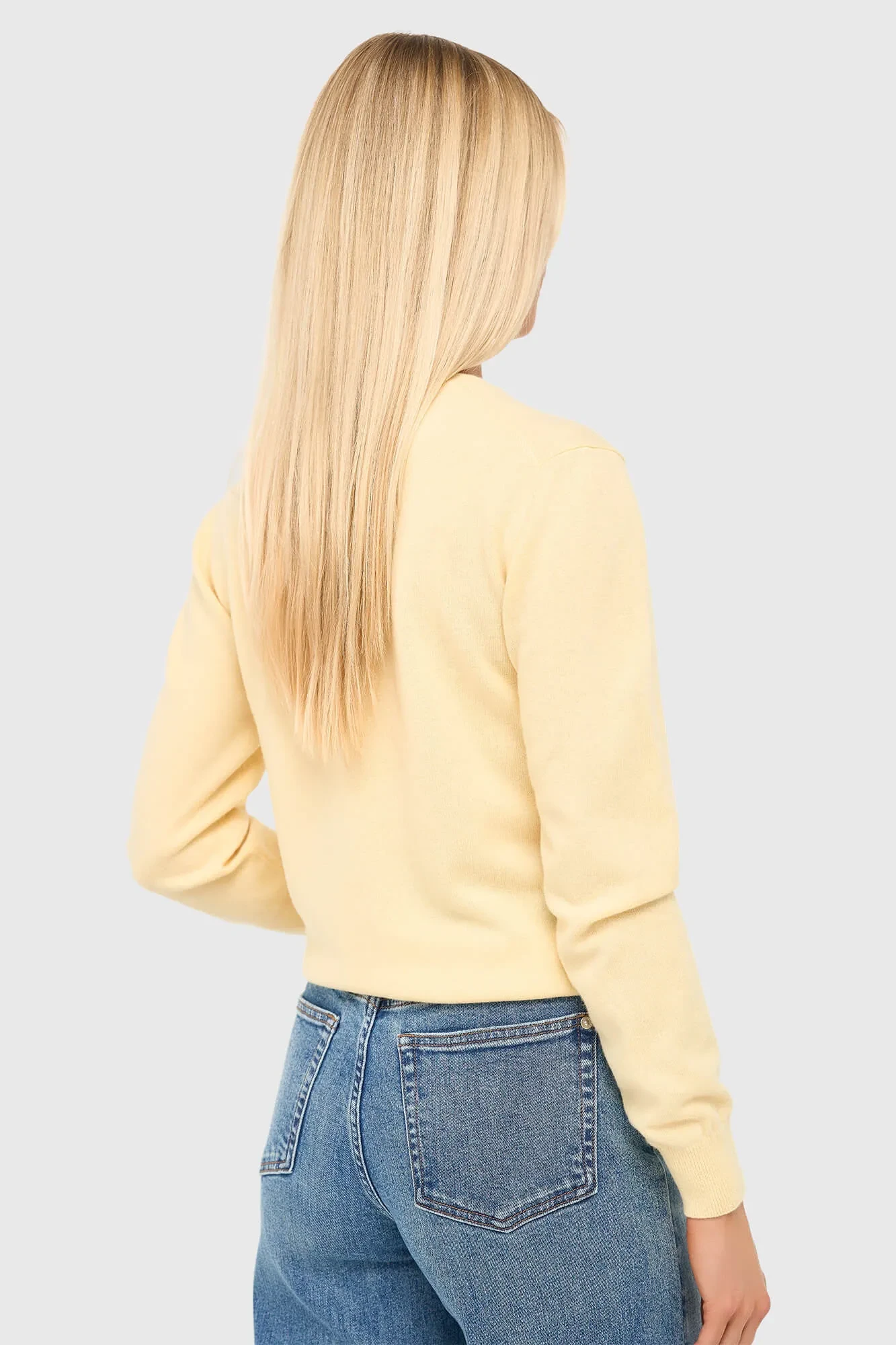 Cashmere Dames Vest Geel Lucas