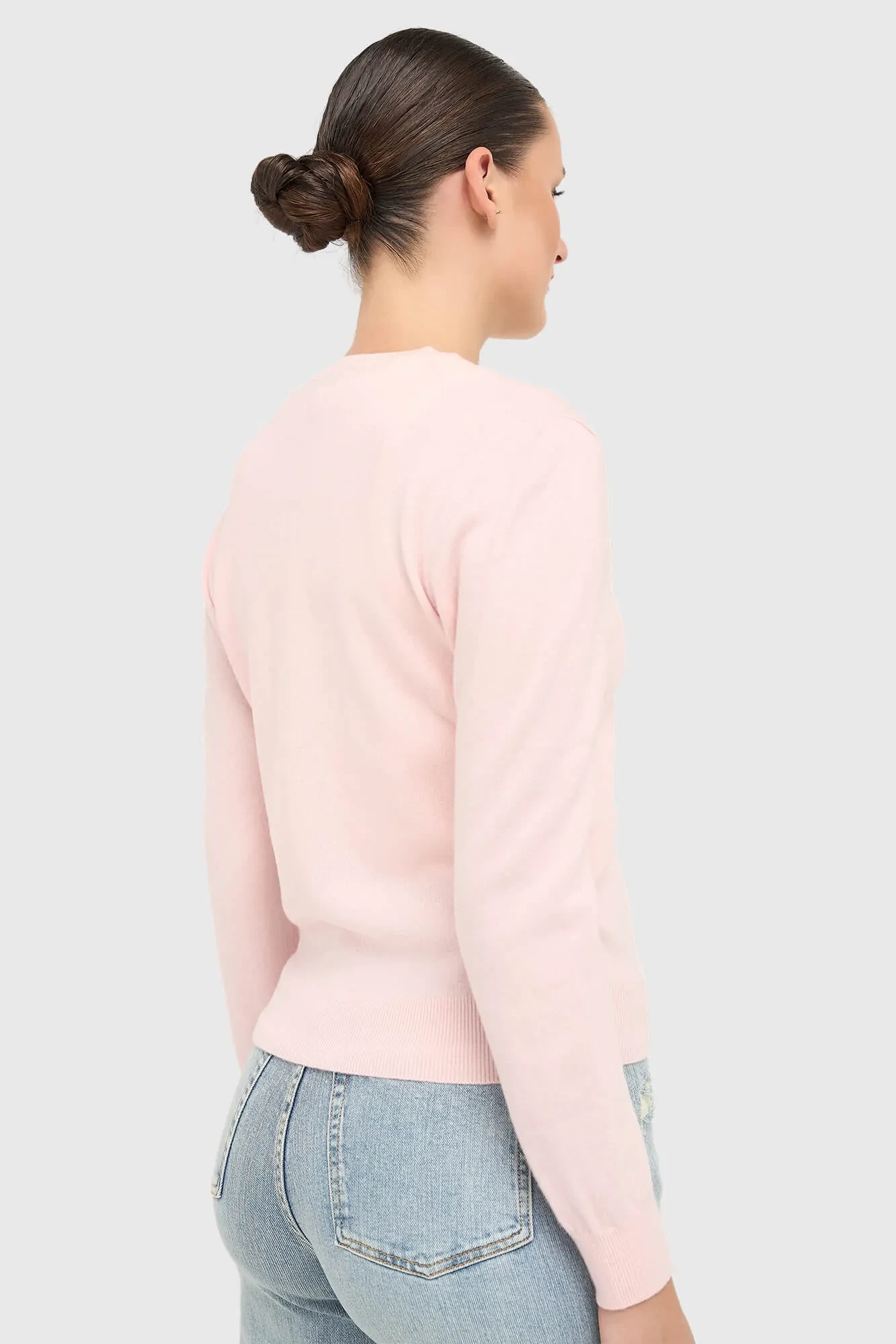 Cashmere Dames Vest Roze Lucas
