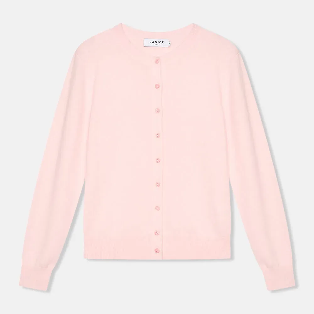 Cashmere Dames Vest Roze Lucas