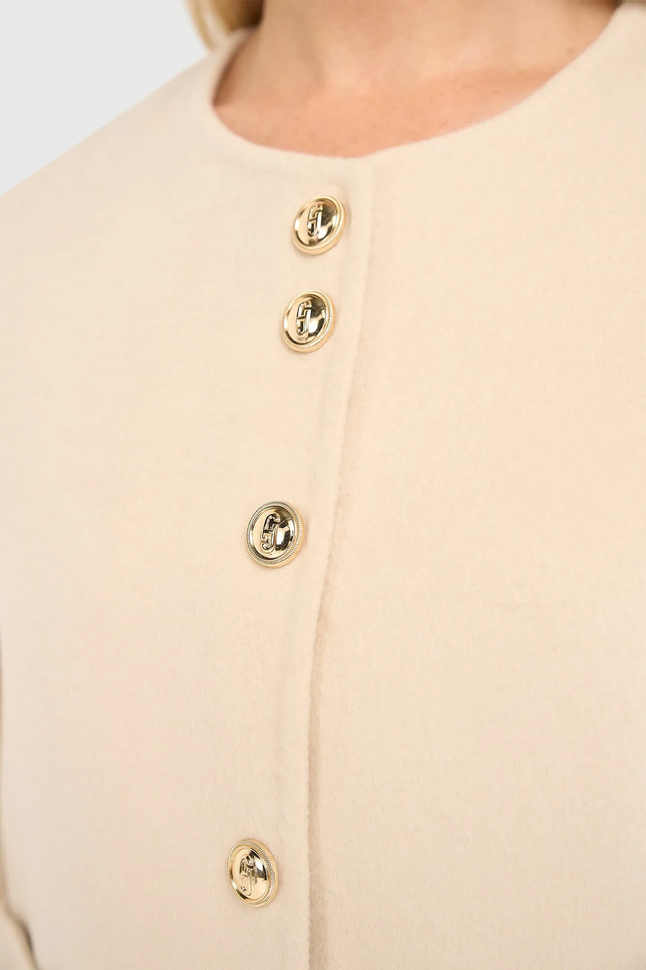 Cashmere Dames Jas Kort Vince Double Face Beige