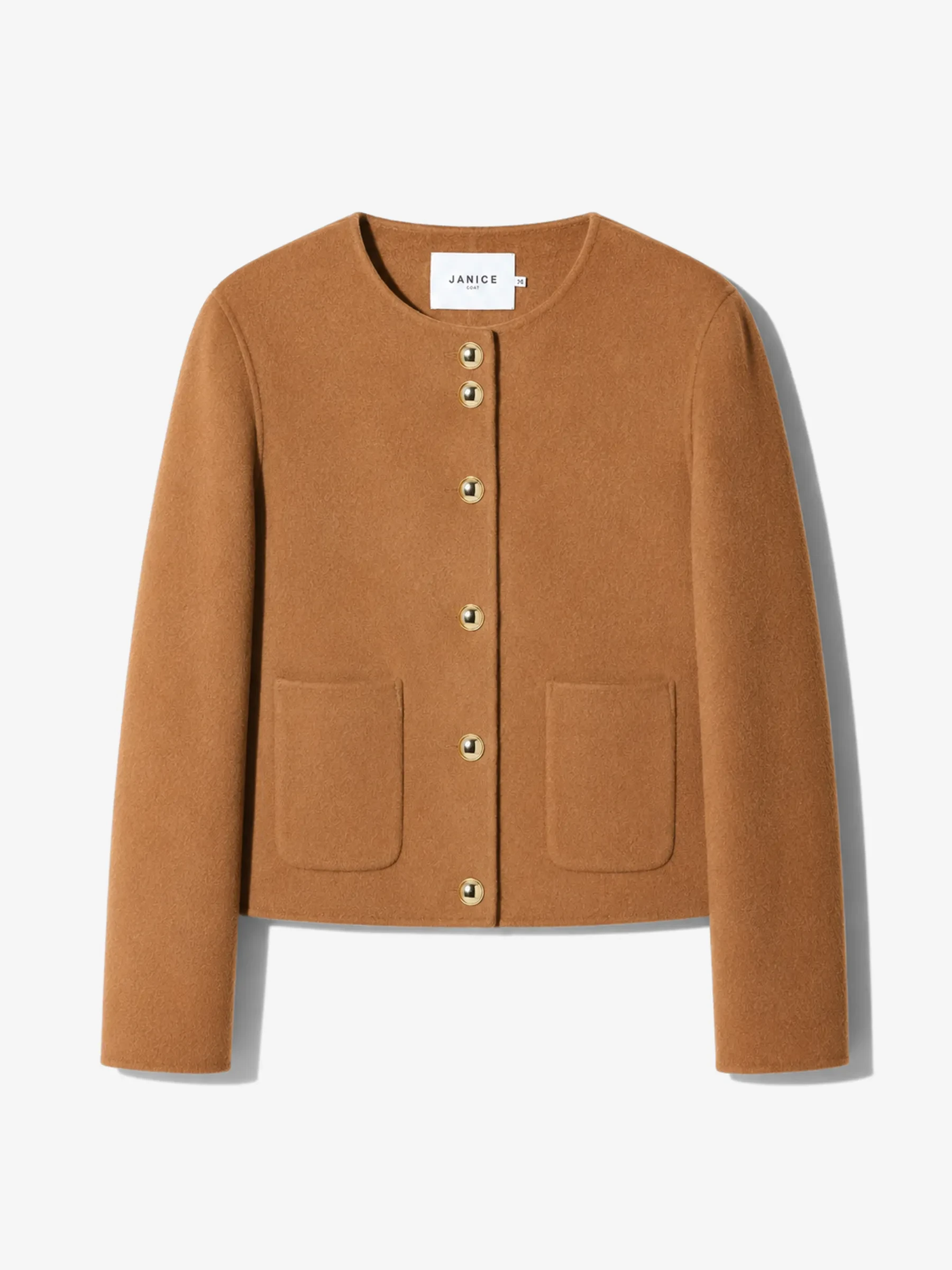 Cashmere Jack Dames Kort Vince Double Face Cognac