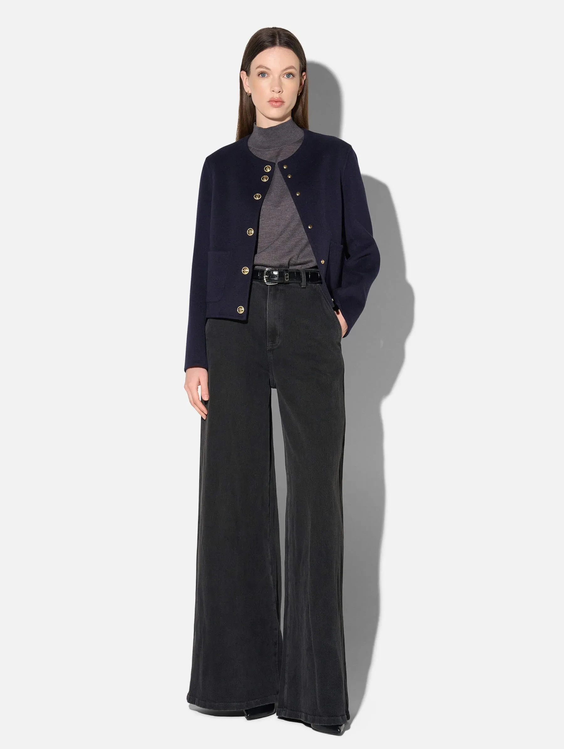 Cashmere Jack Dames Kort Vince Double Faced Blauw