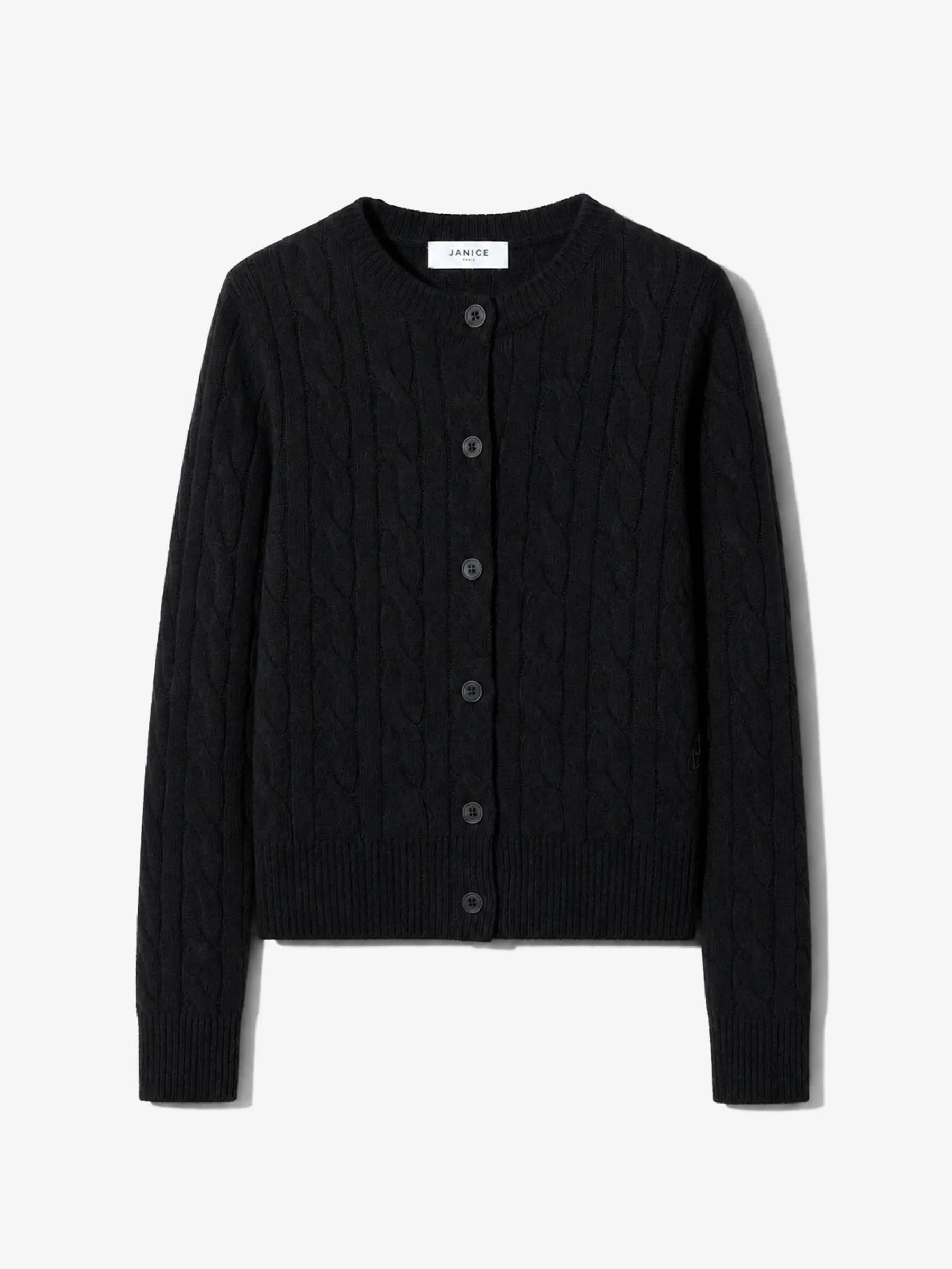 Cashmere Kabel Vest Dames Claude Zwart
