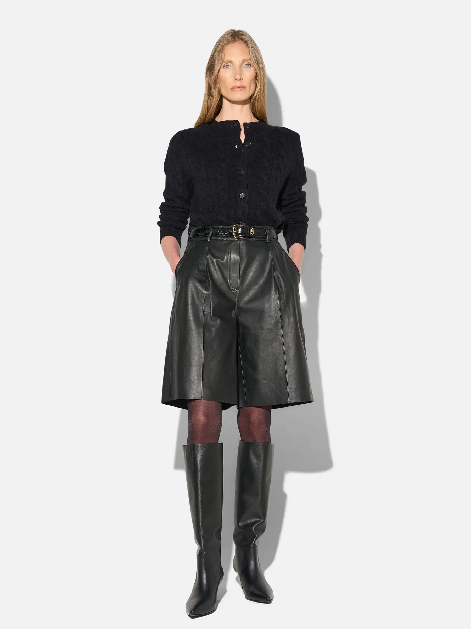Cashmere Kabel Vest Dames Claude Zwart