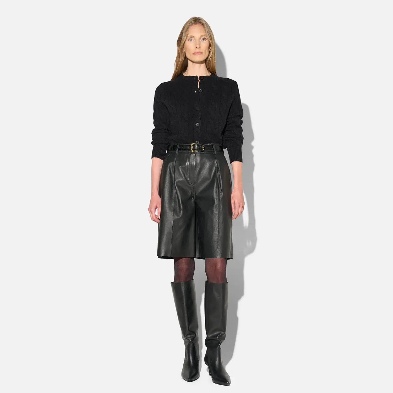 Cashmere Kabel Vest Dames Claude Zwart